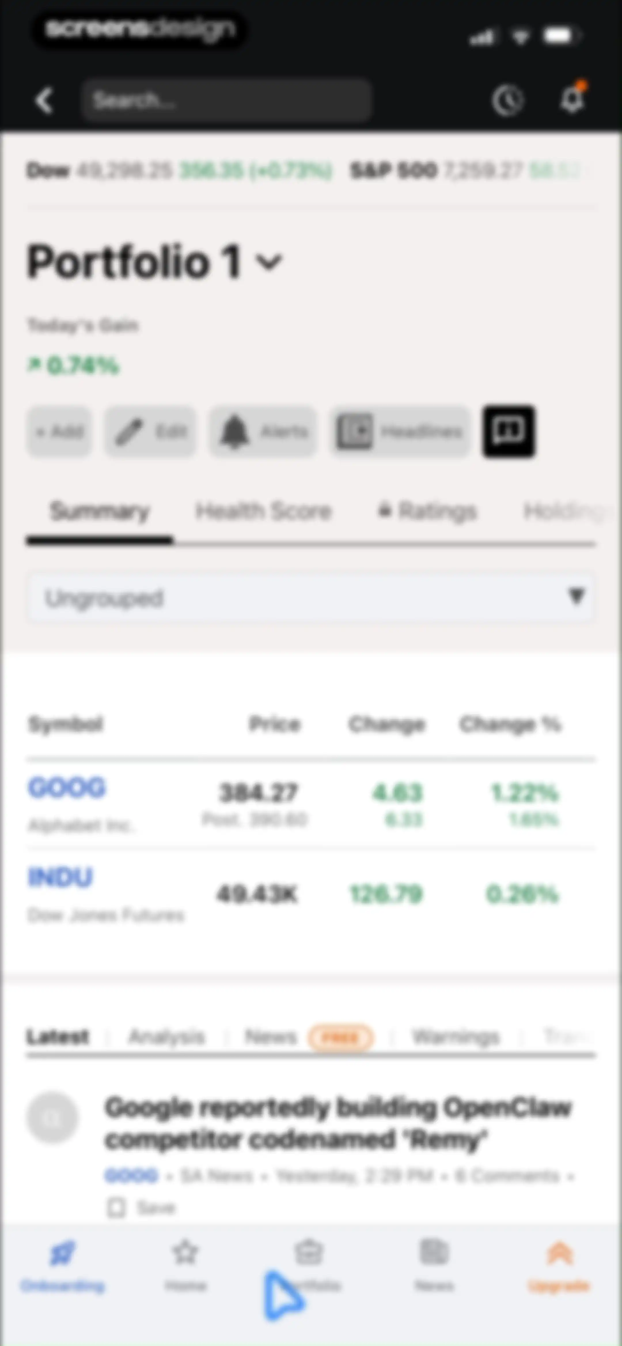 Seeking Alpha: News & Analysis screen 68