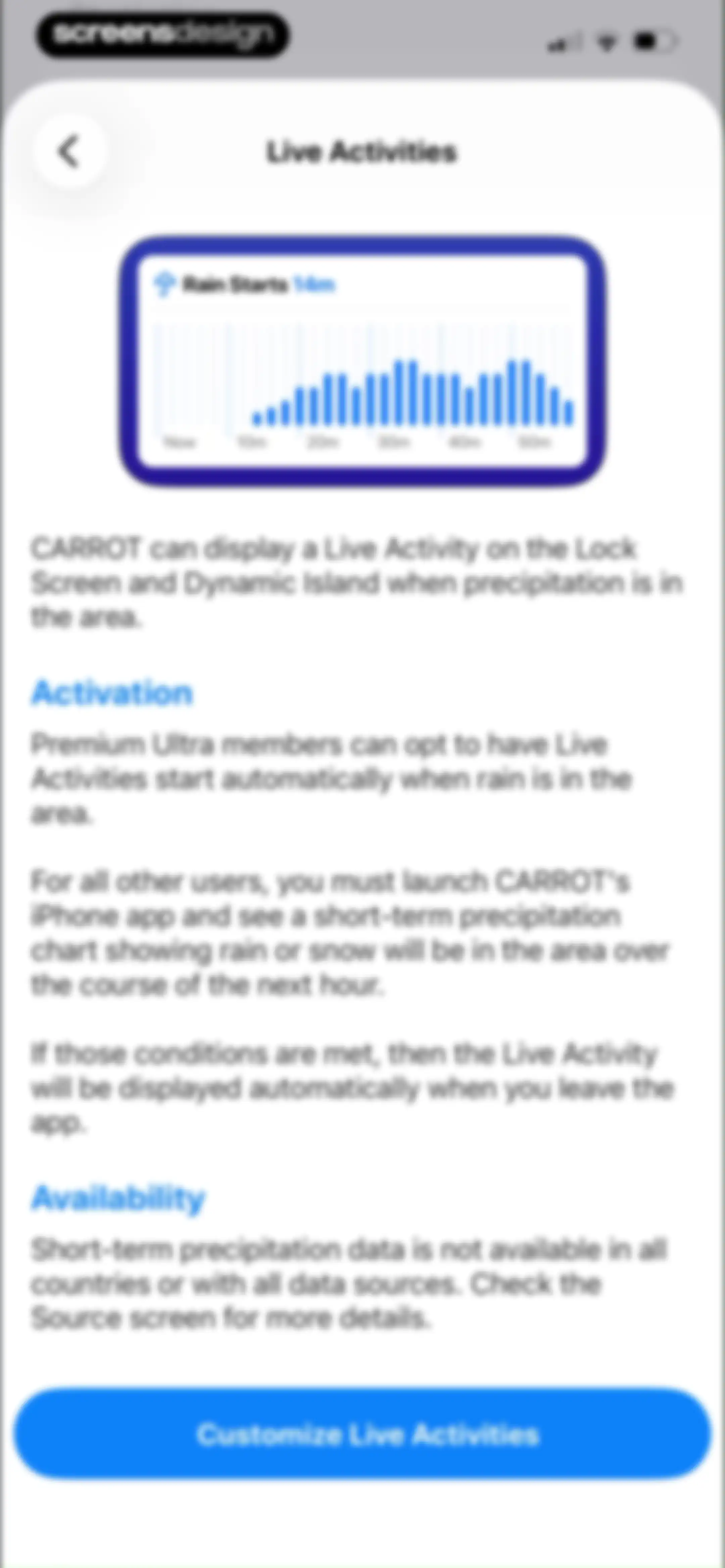 CARROT Weather: Alerts & Radar screen 151