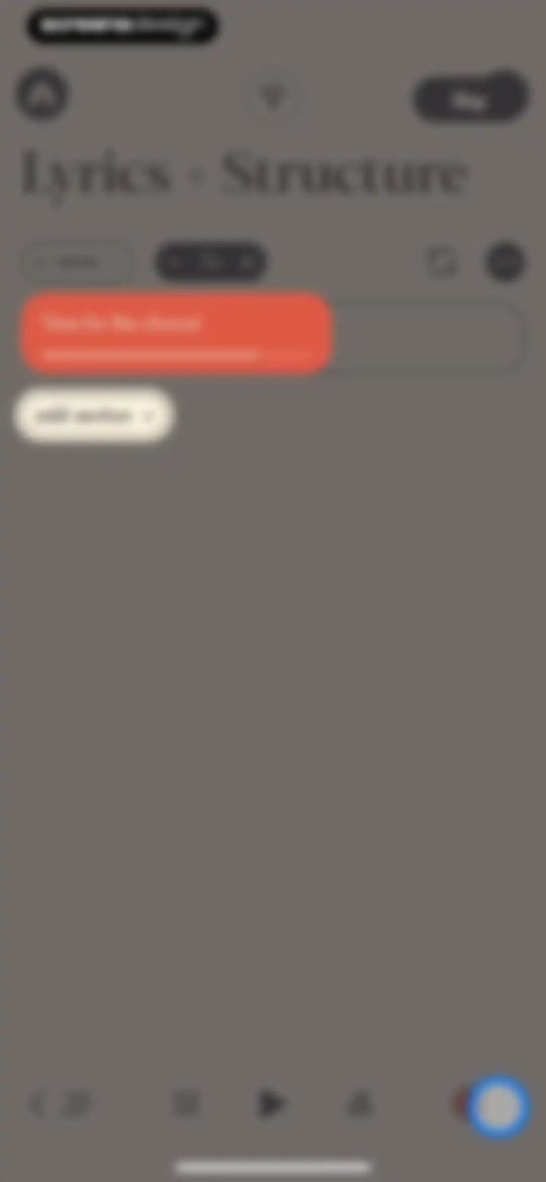 Demo: Songwriting Studio screen 34