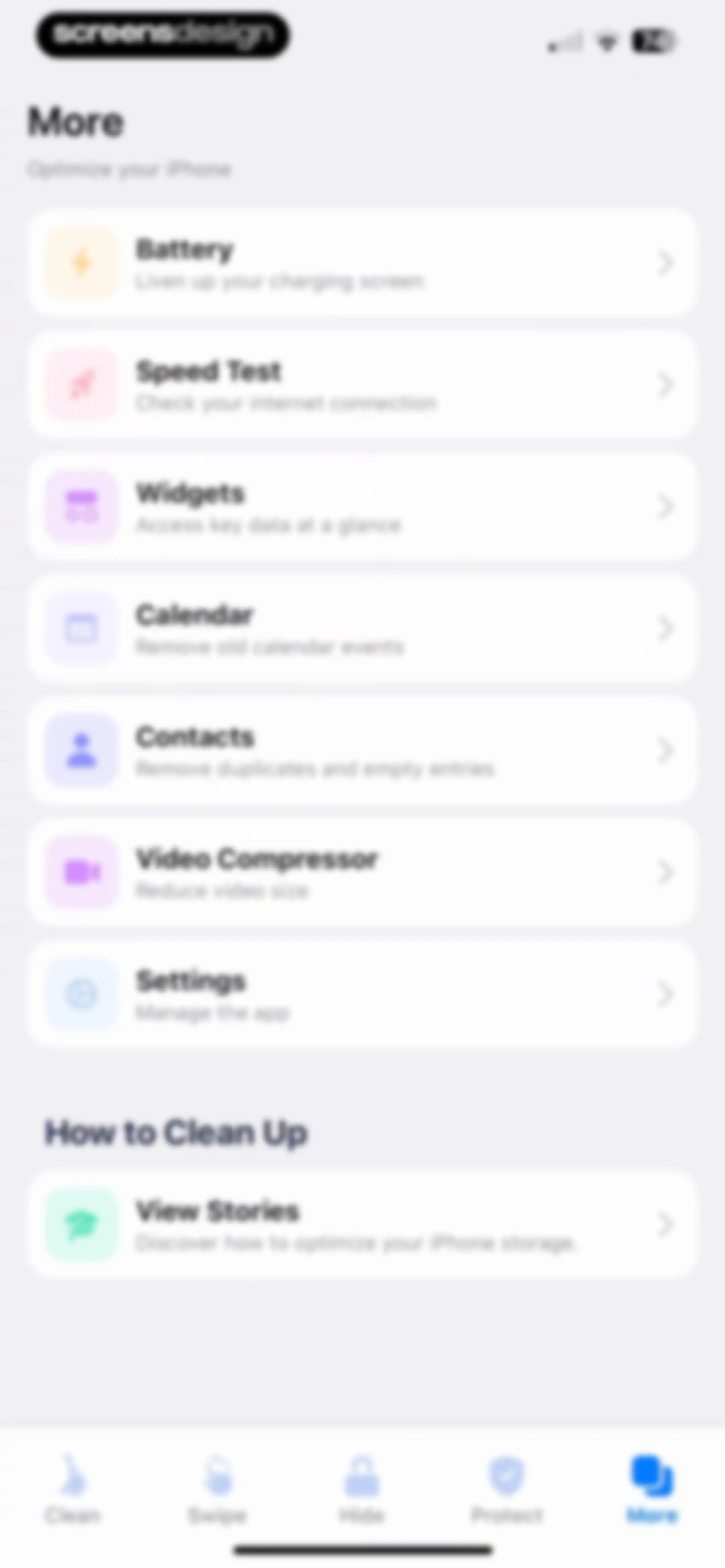 Cleaner Kit - Clean Up Storage screen 102