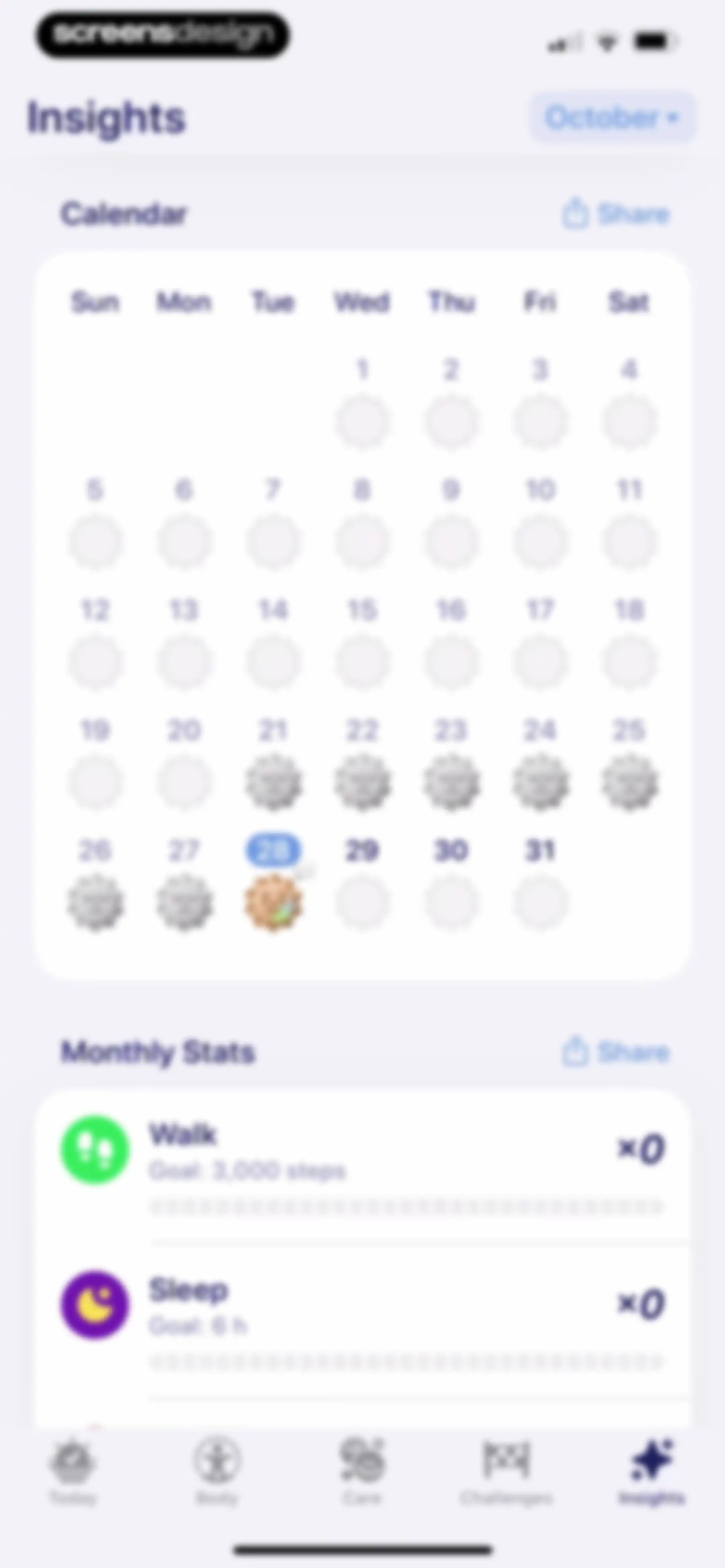 Grow: Health & Fitness screen 125