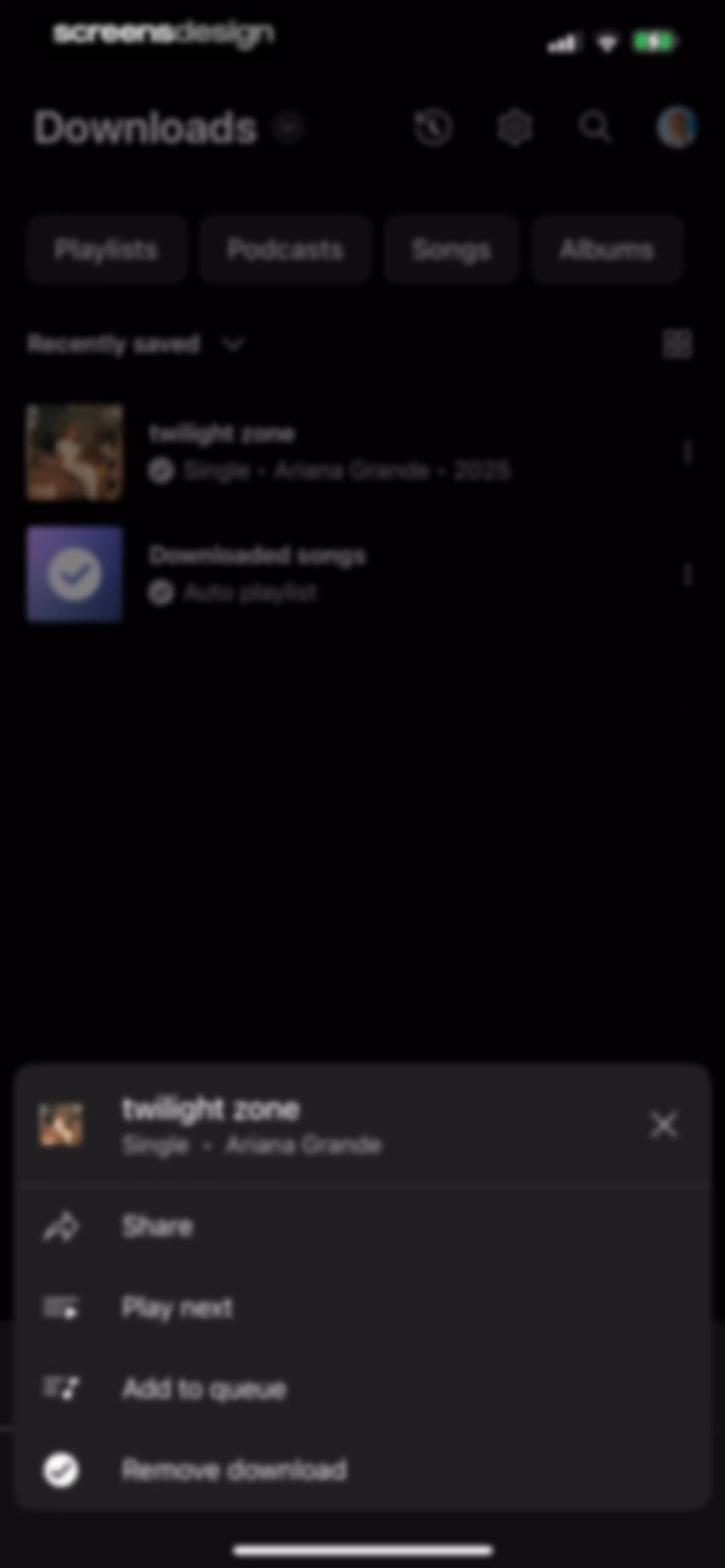 YouTube Music screen 149