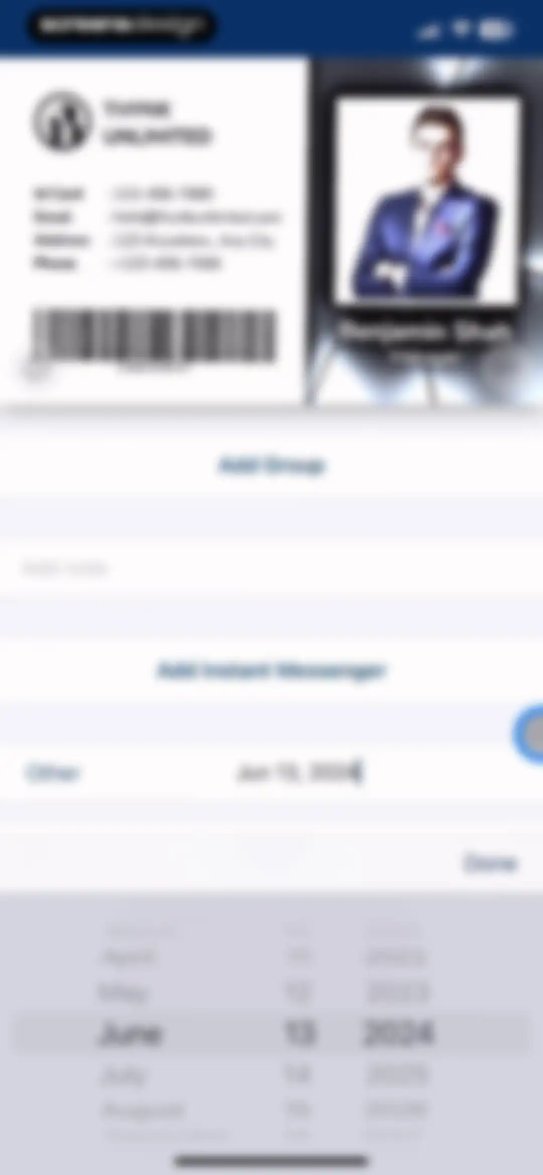 Business Card Reader screen 25
