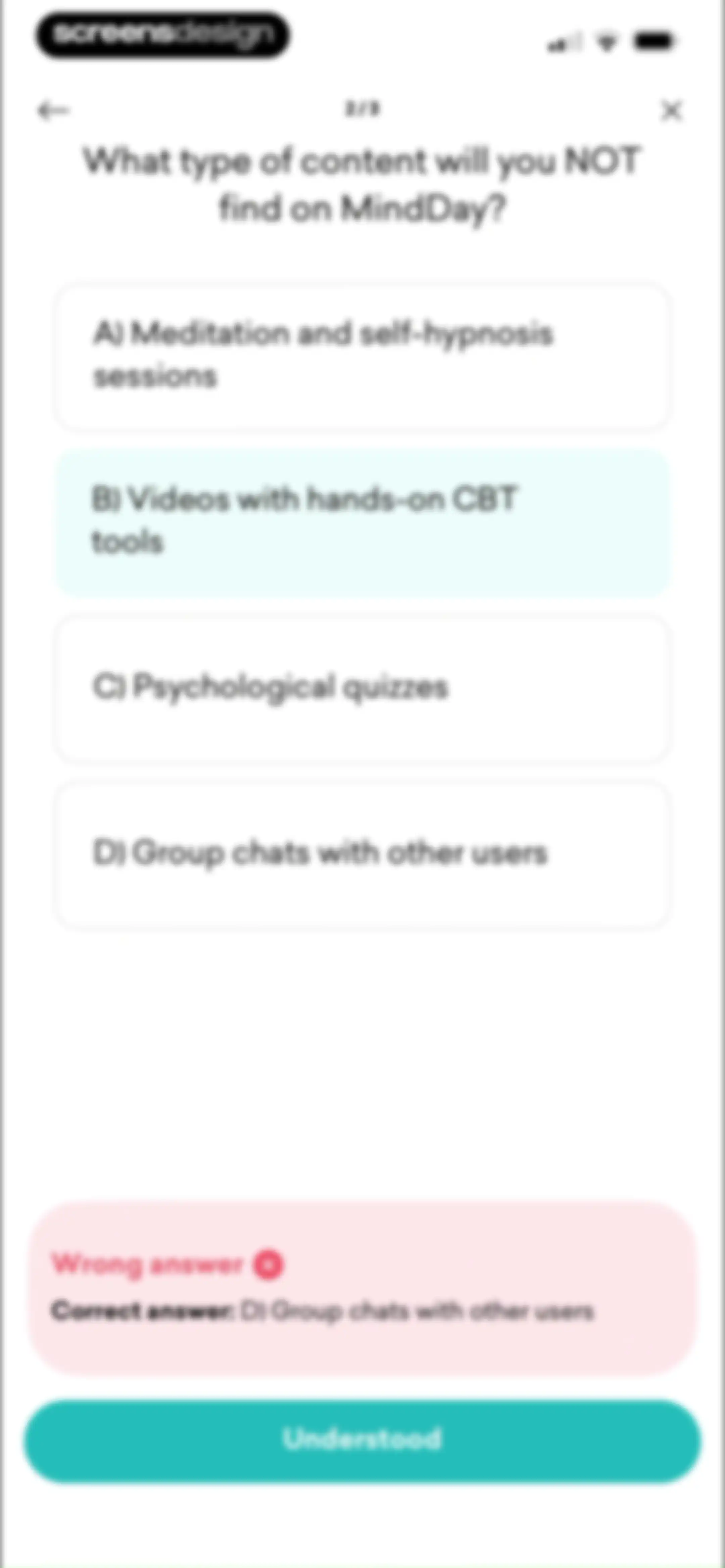 MindDay: Mental Health, Stress screen 67