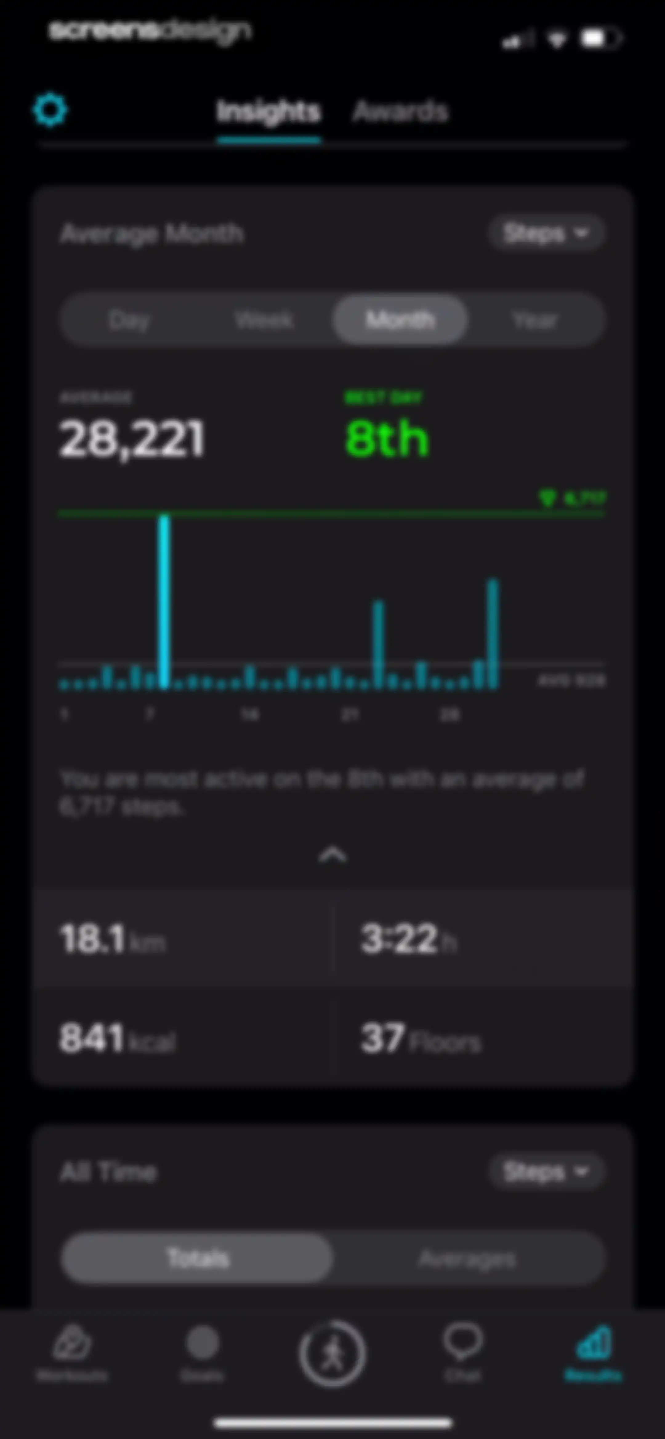 StepsApp Pedometer screen 143