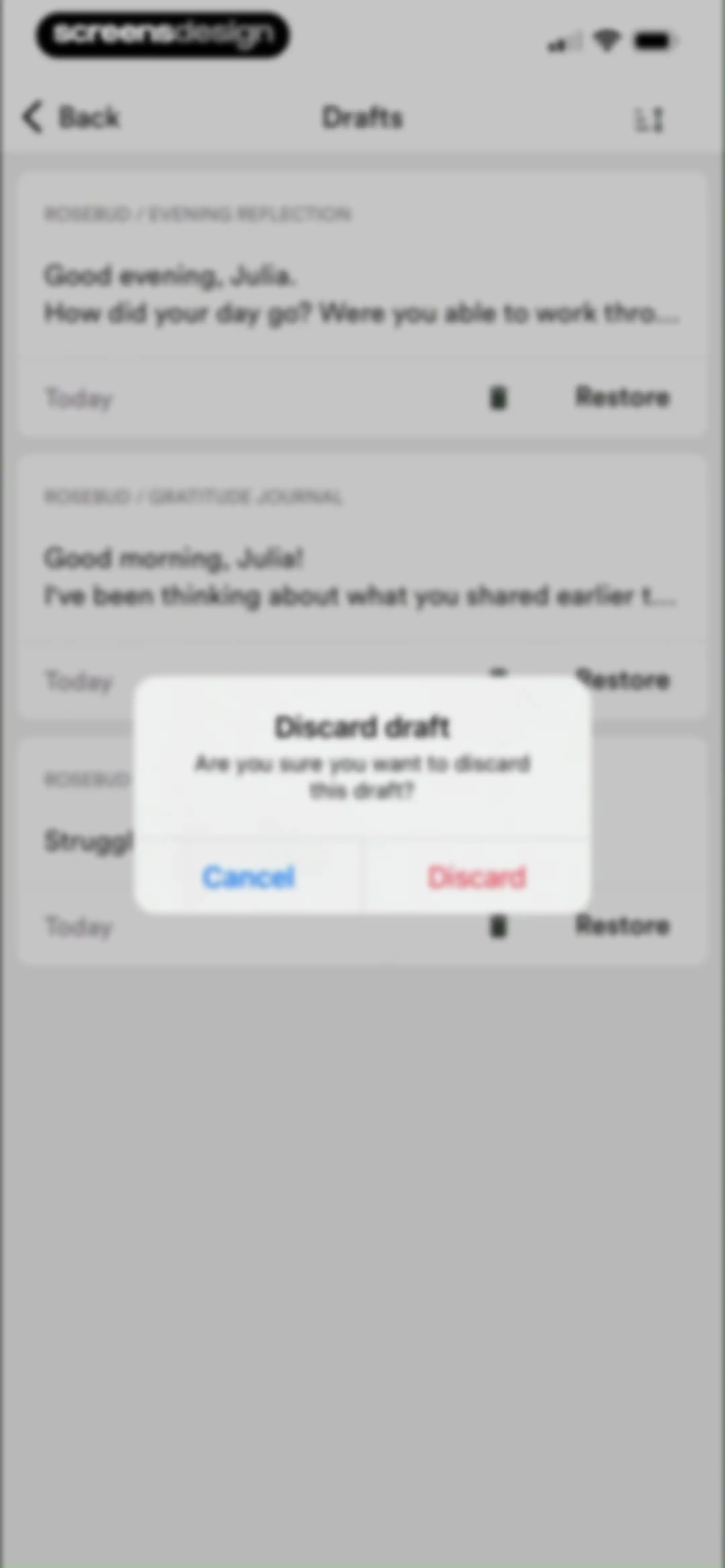 Rosebud: AI Journal & Diary screen 115