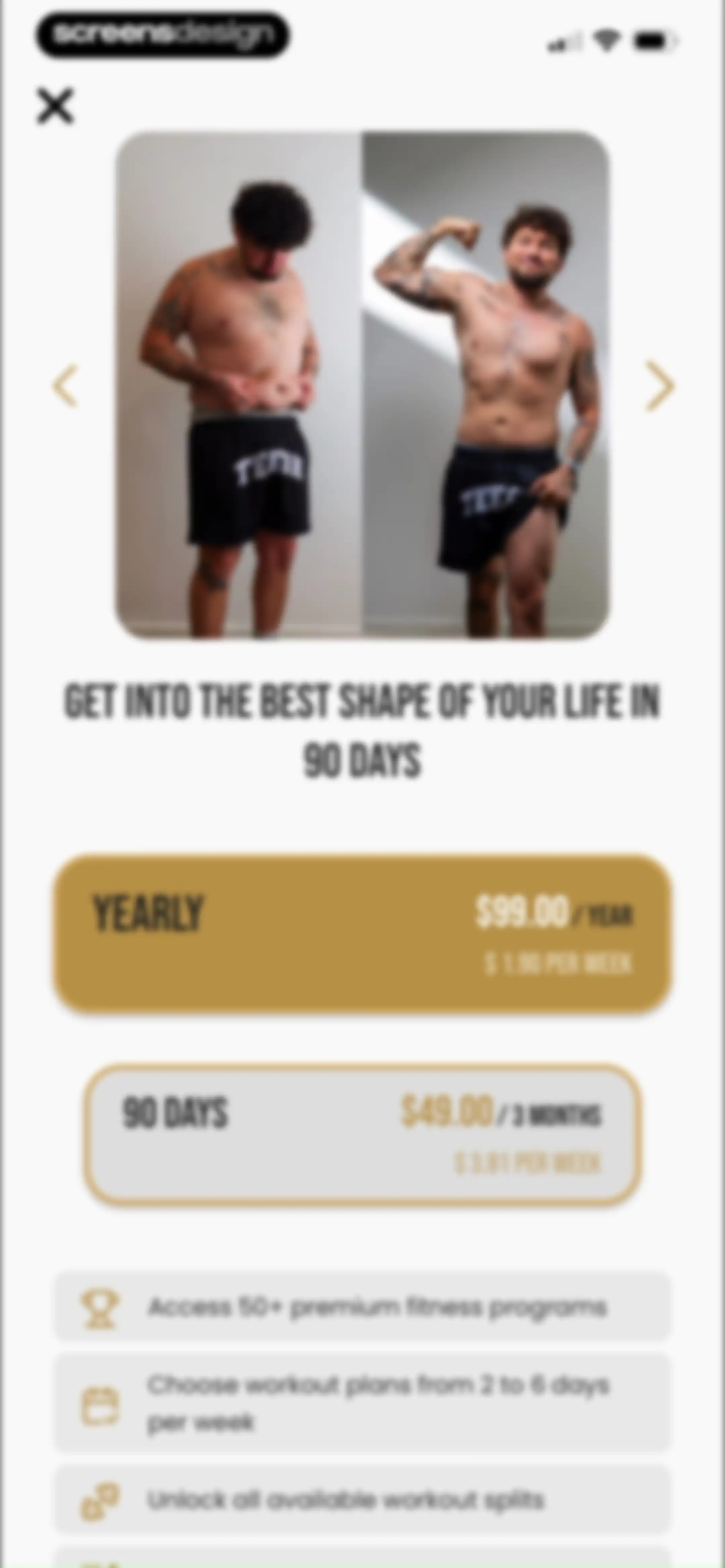 90 Day Challenge screen 26