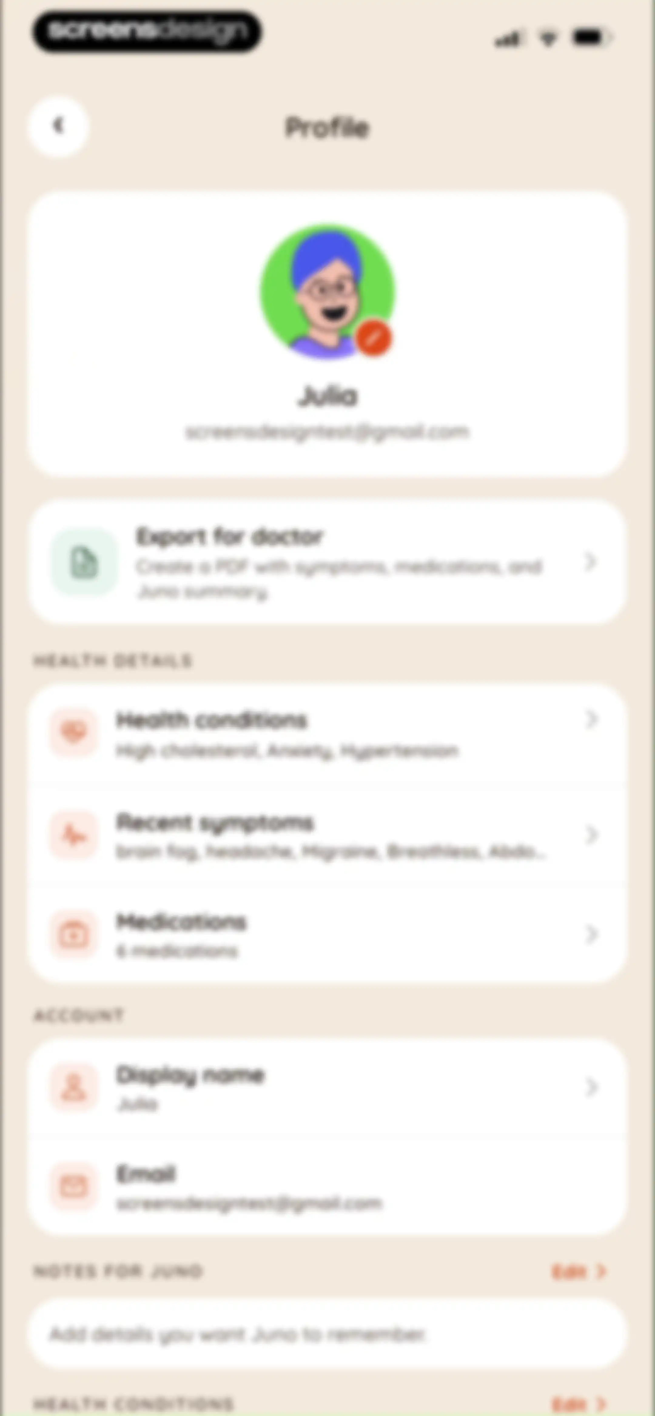 Juno: Chronic Illness Support screen 214