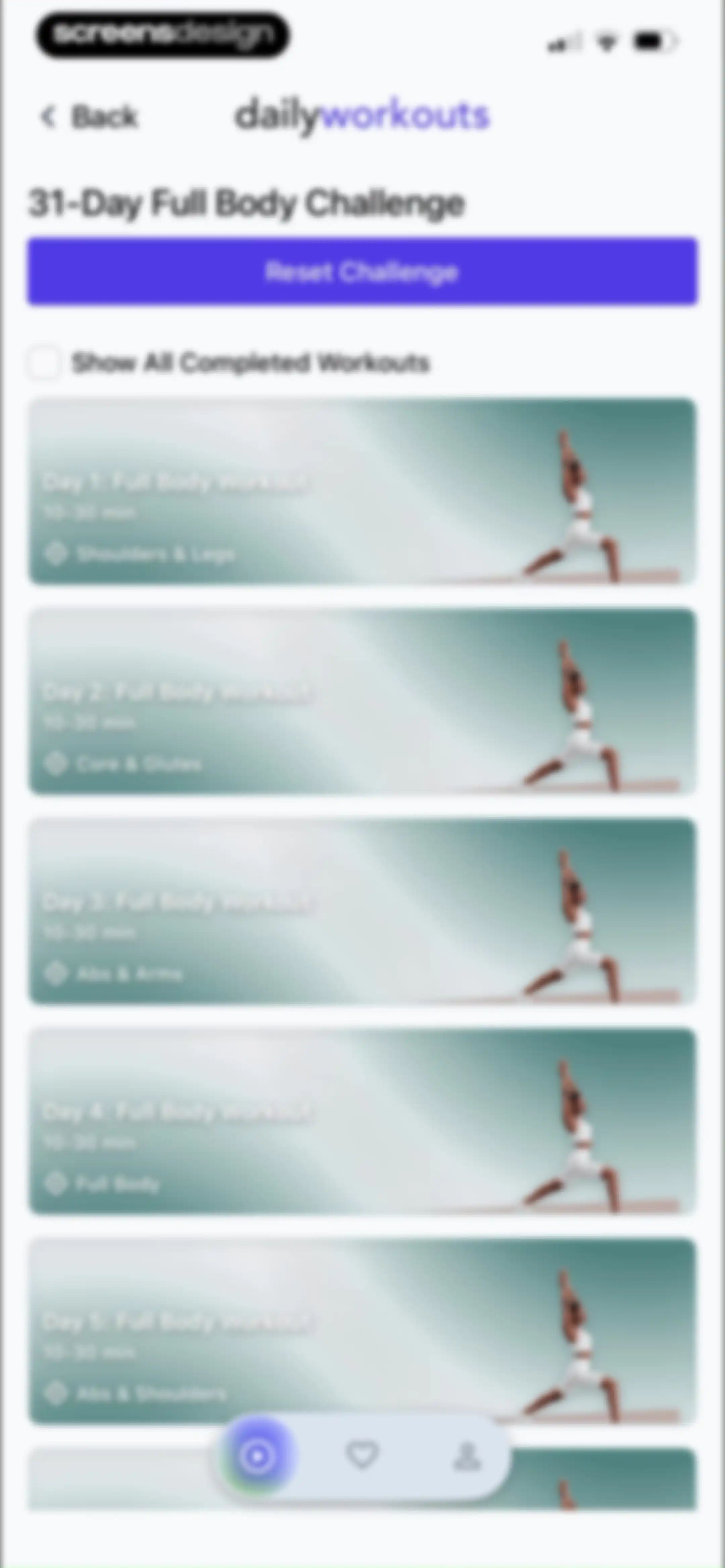 Daily Workouts - Home Fitness screen 27
