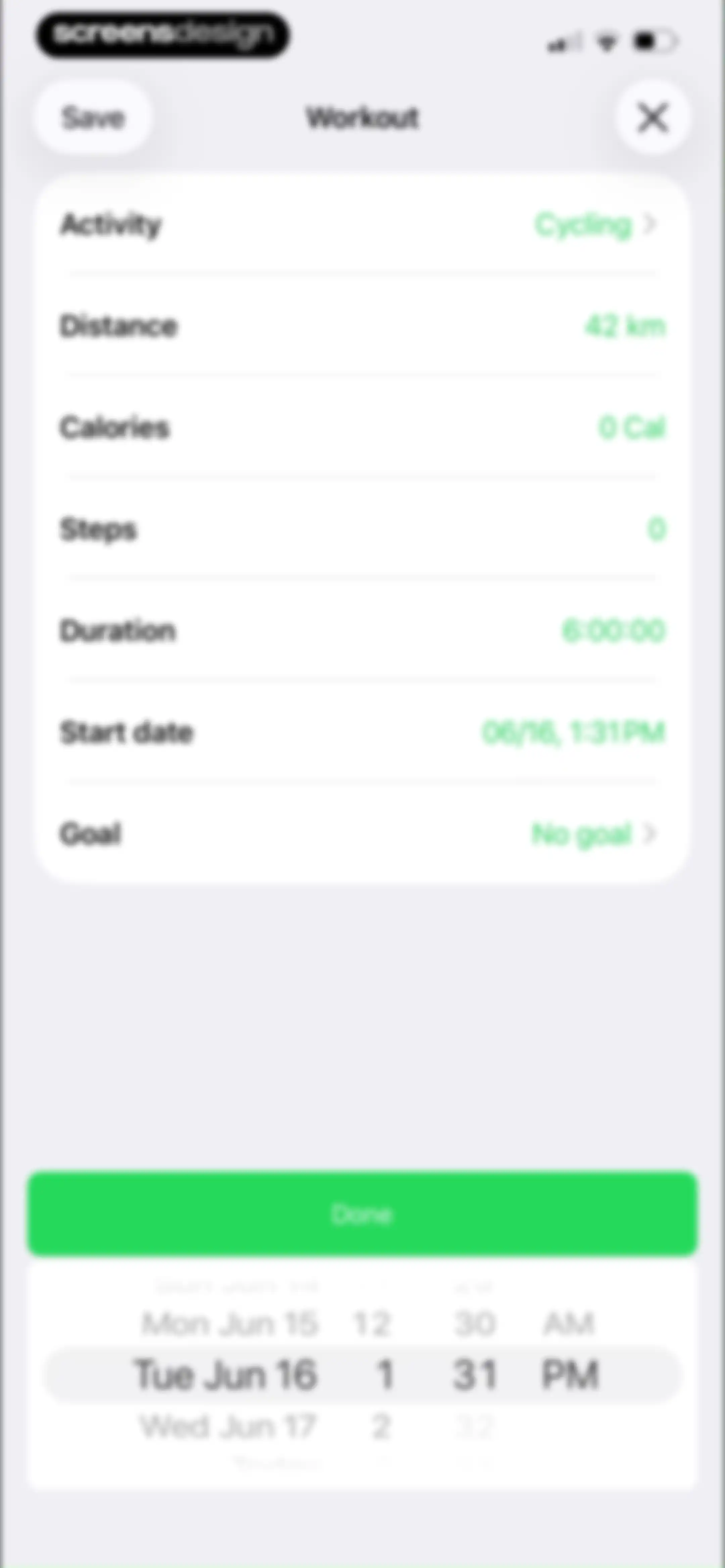 Running Walking Tracker Goals screen 48