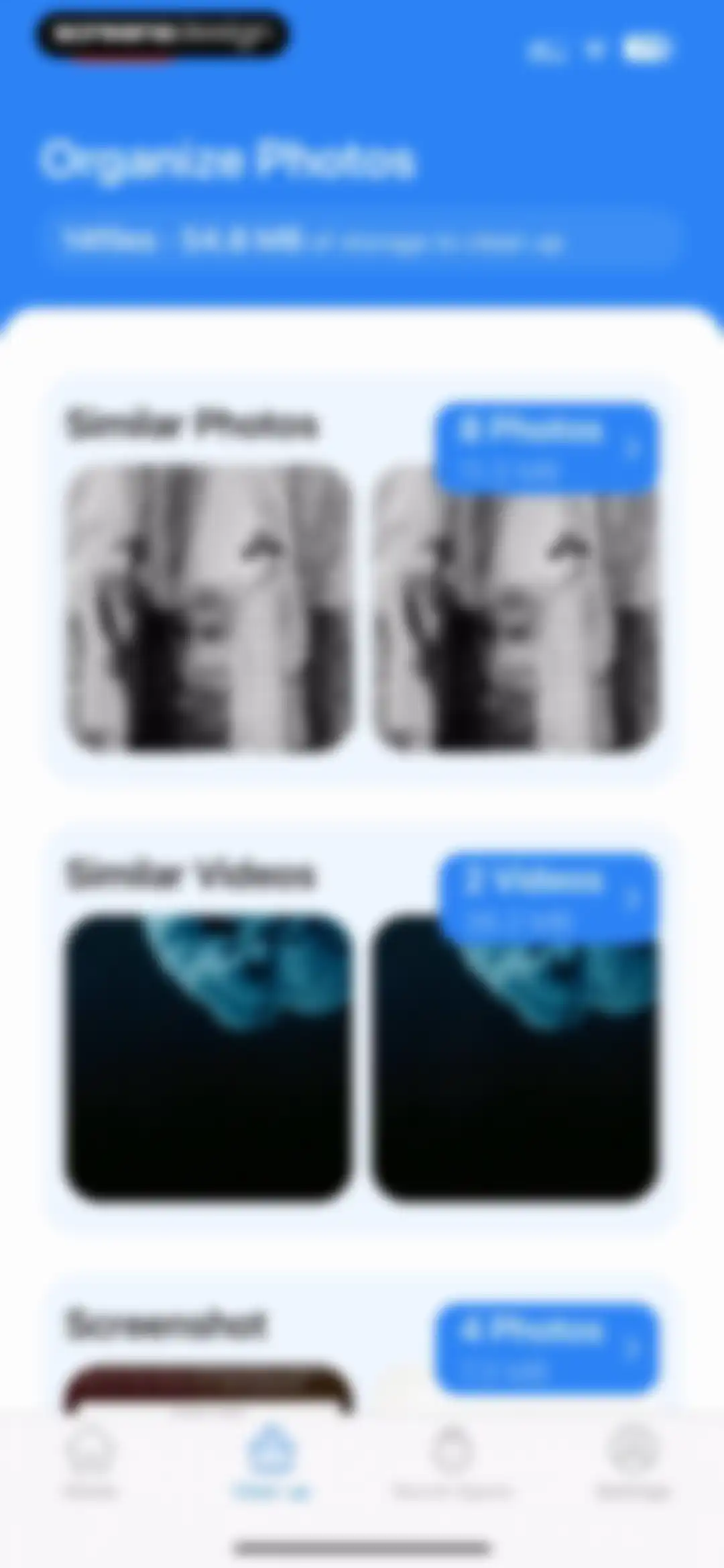 Cleaner Suite:Clean up Storage screen 33