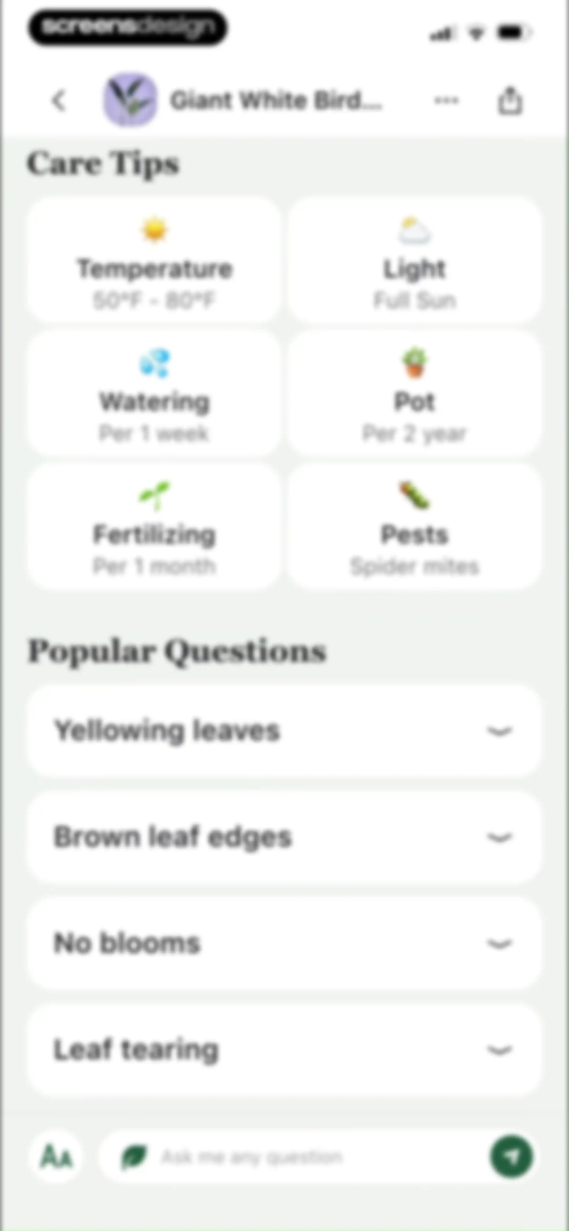 PlantAID:identifier&care guide screen 45