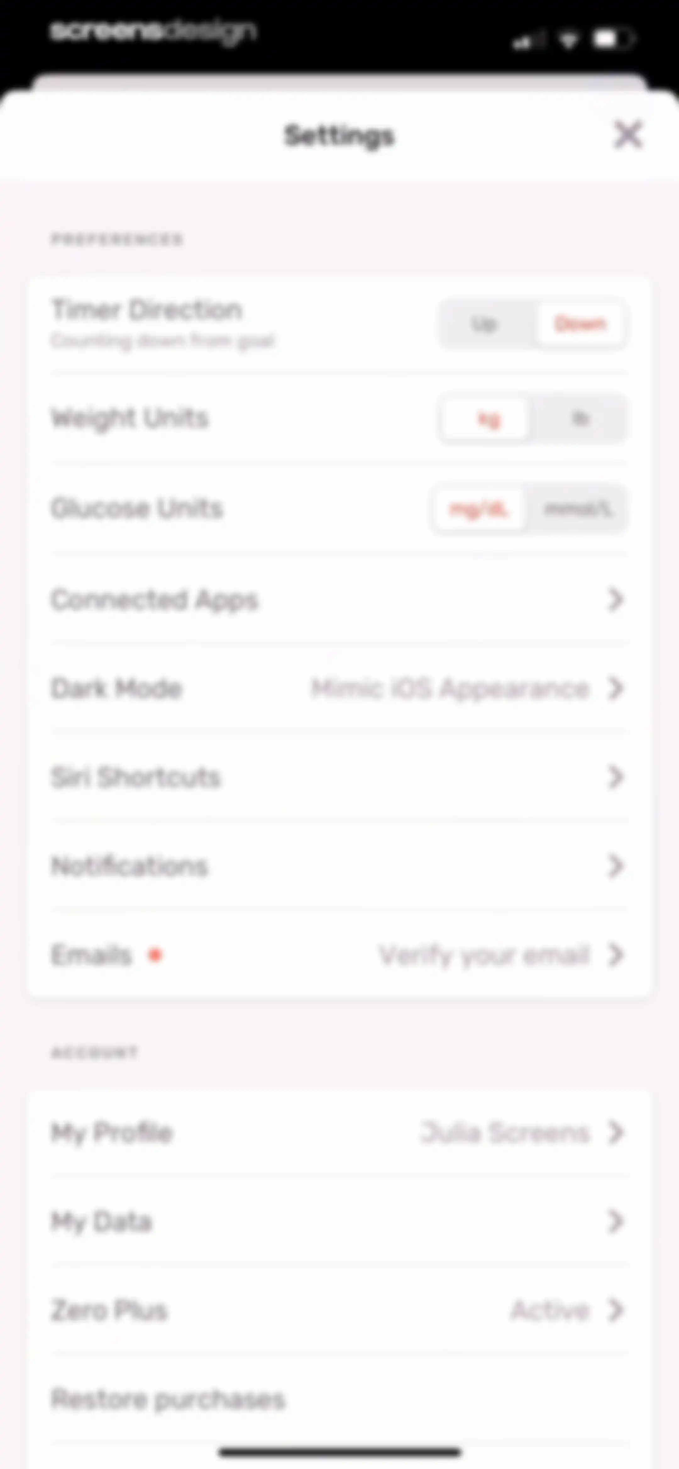 Zero: Fasting & Food Tracker screen 155