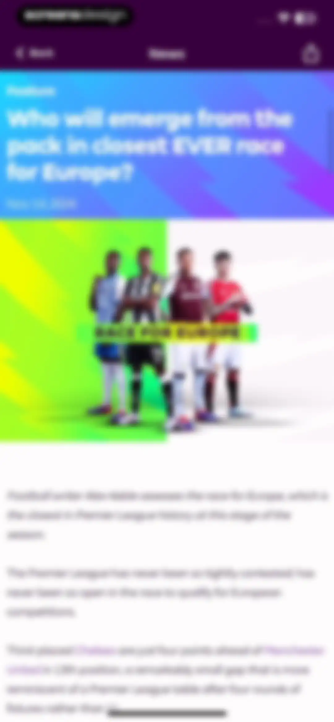 Premier League - Scores, News screen 32