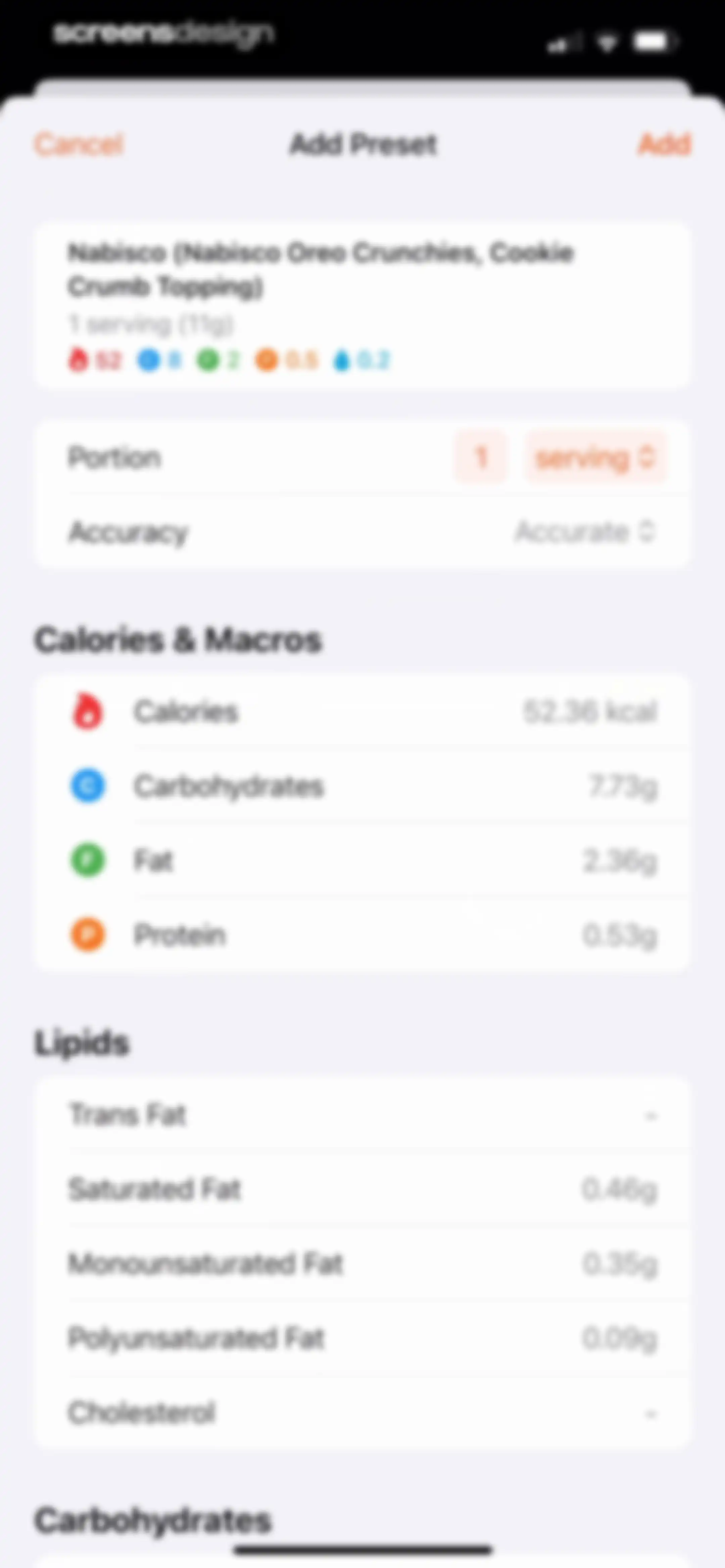Nutrition Tracker: Foodnoms screen 70