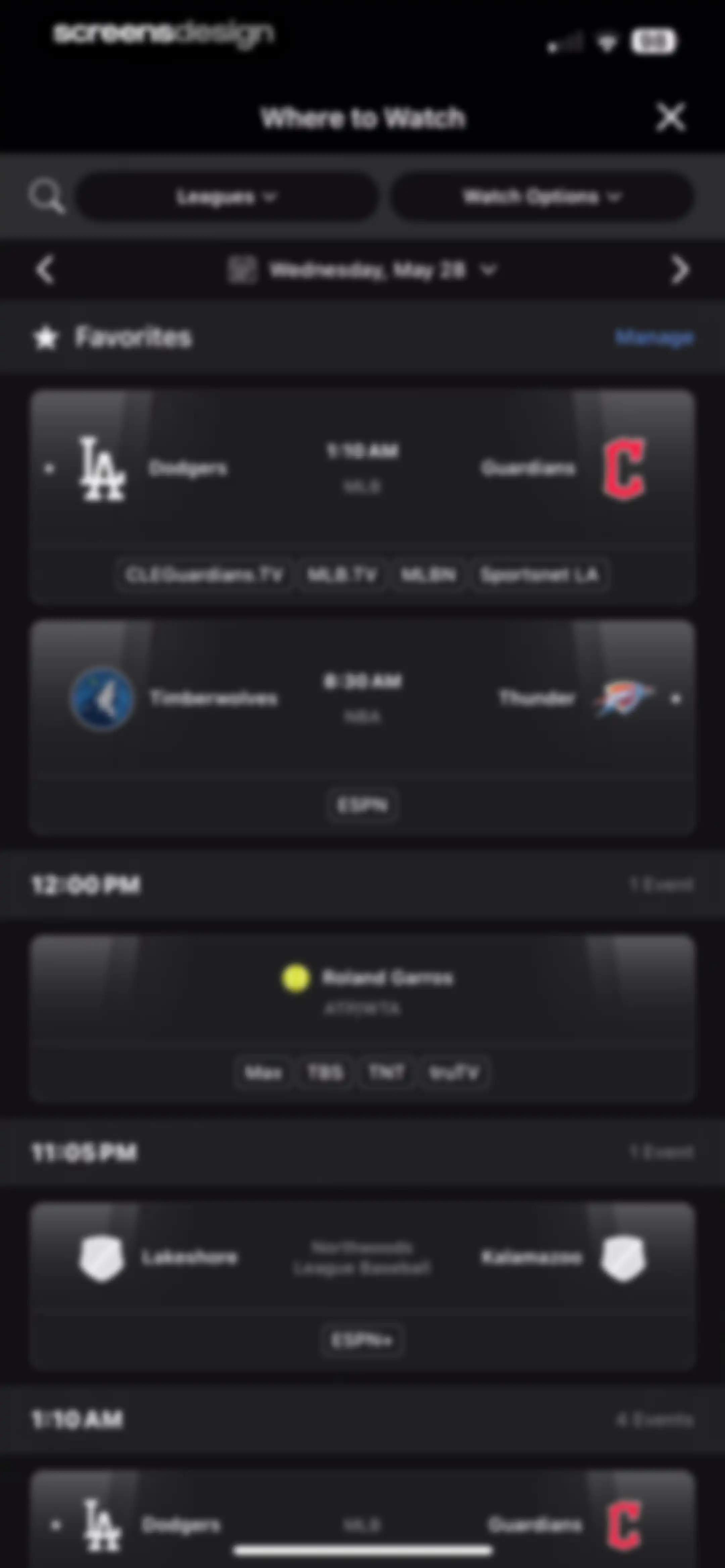 ESPN: Live Sports & Scores screen 112