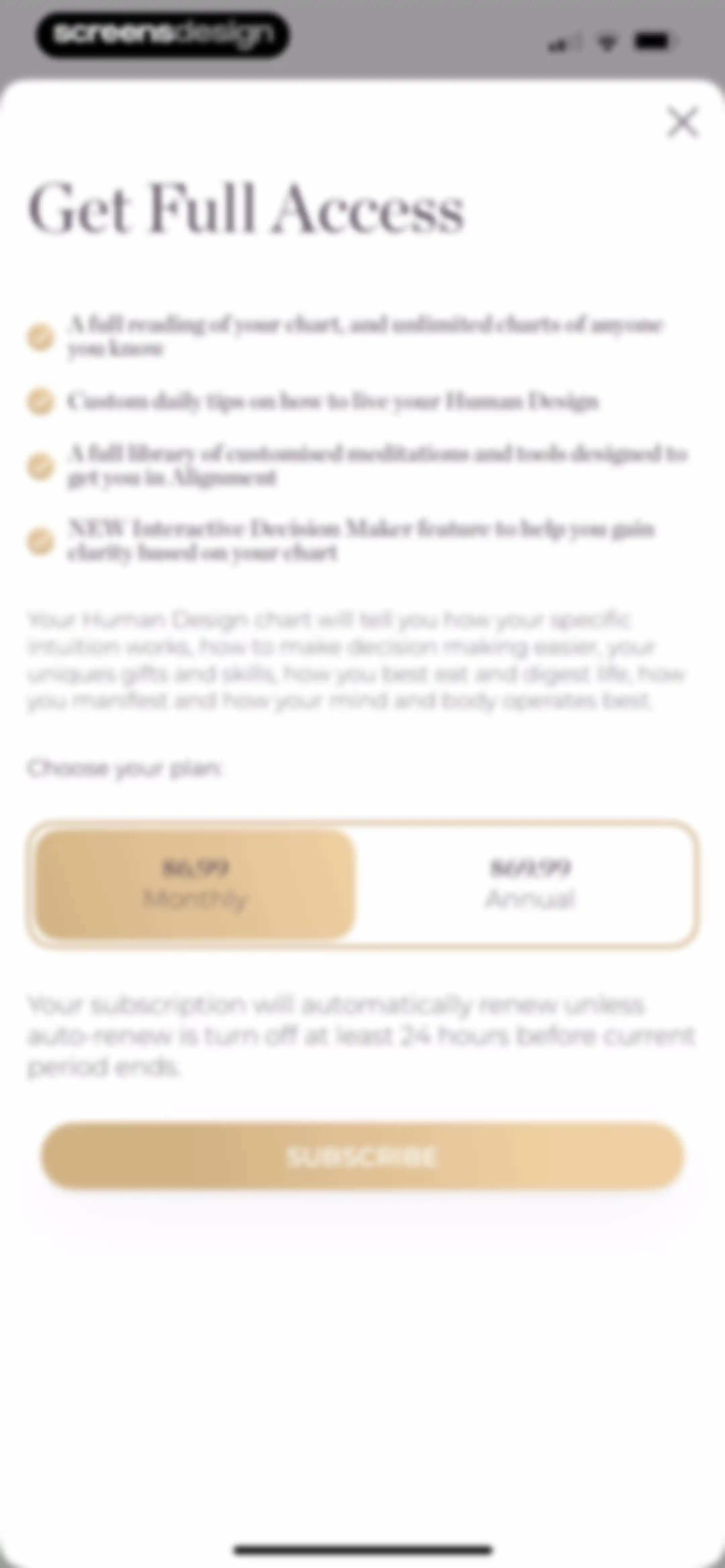 Align: The Human Design App screen 20