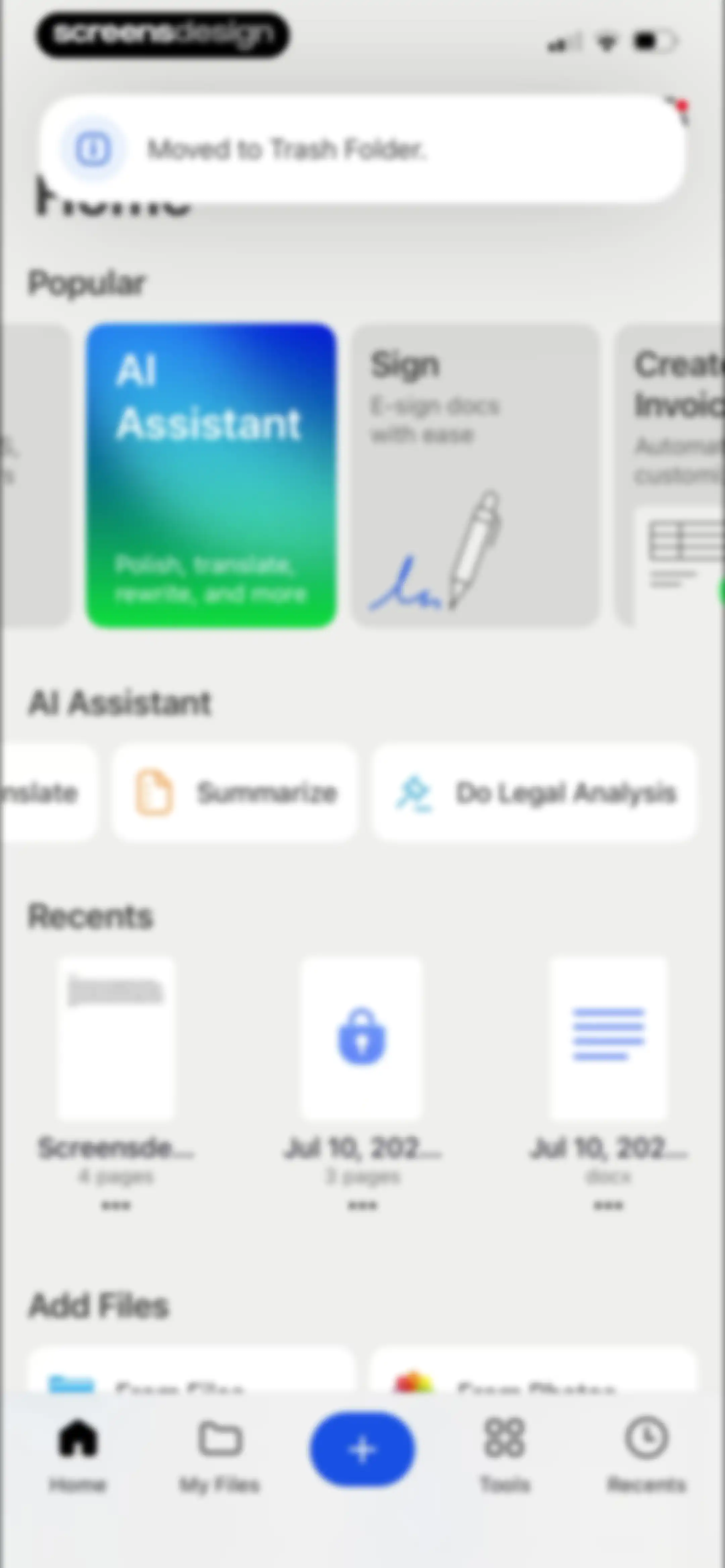 Forma: PDF Document Editor screen 102