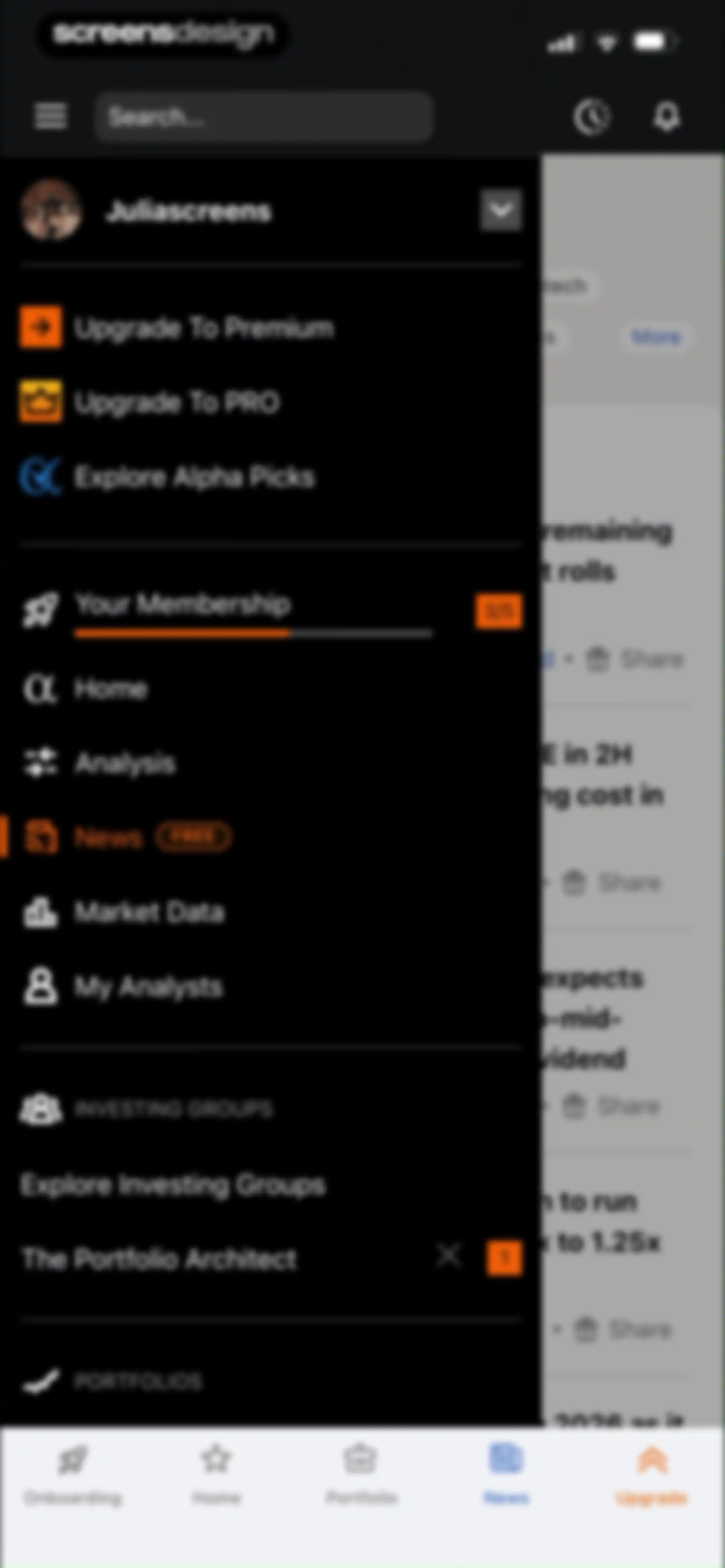 Seeking Alpha: News & Analysis screen 112