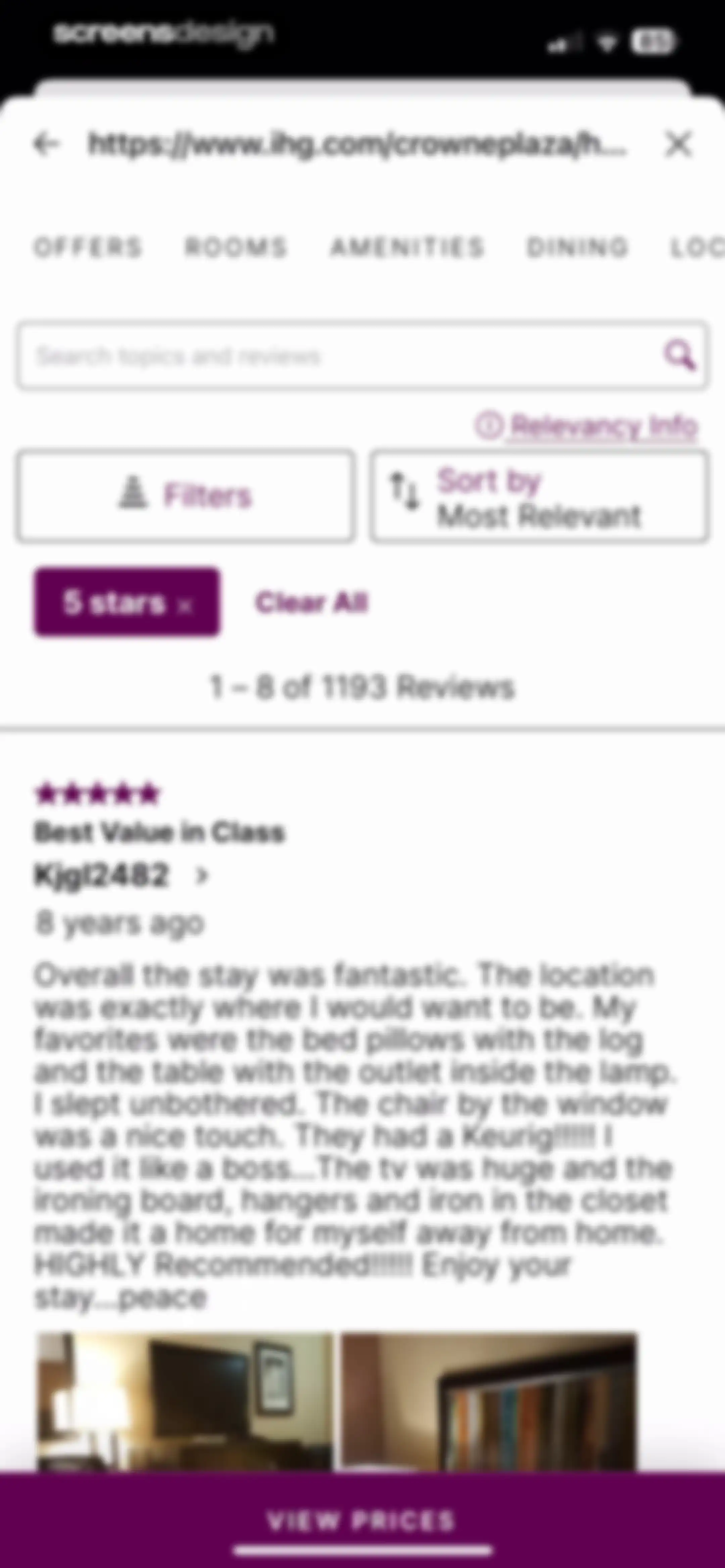 IHG One Rewards: Book Hotels screen 86