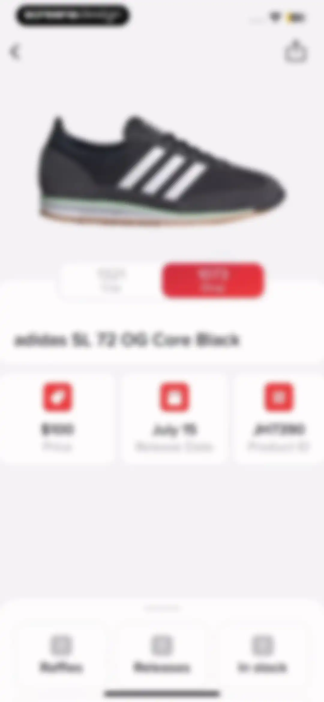 Sneakers Drops: Release＋Raffle screen 11
