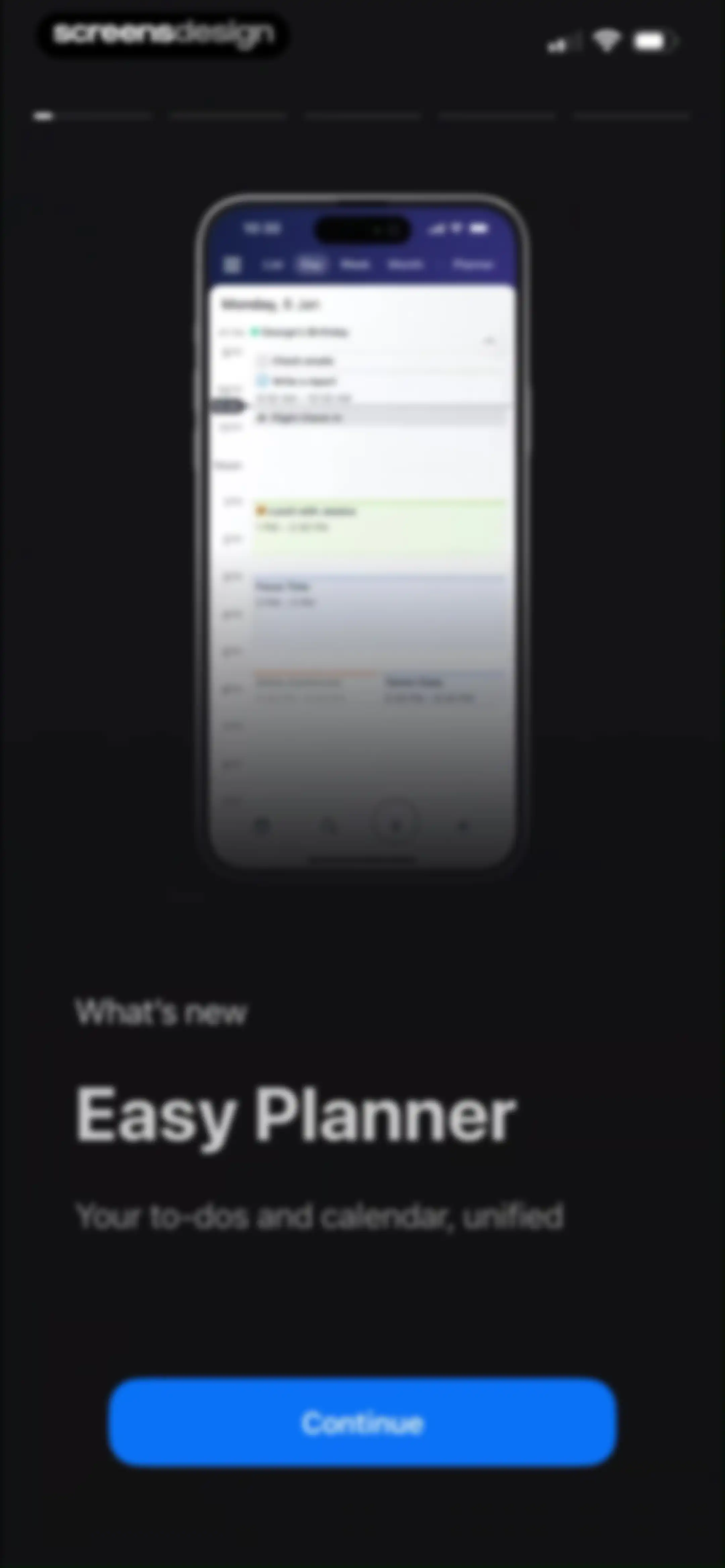 Calendars: Schedule Planner screen 117