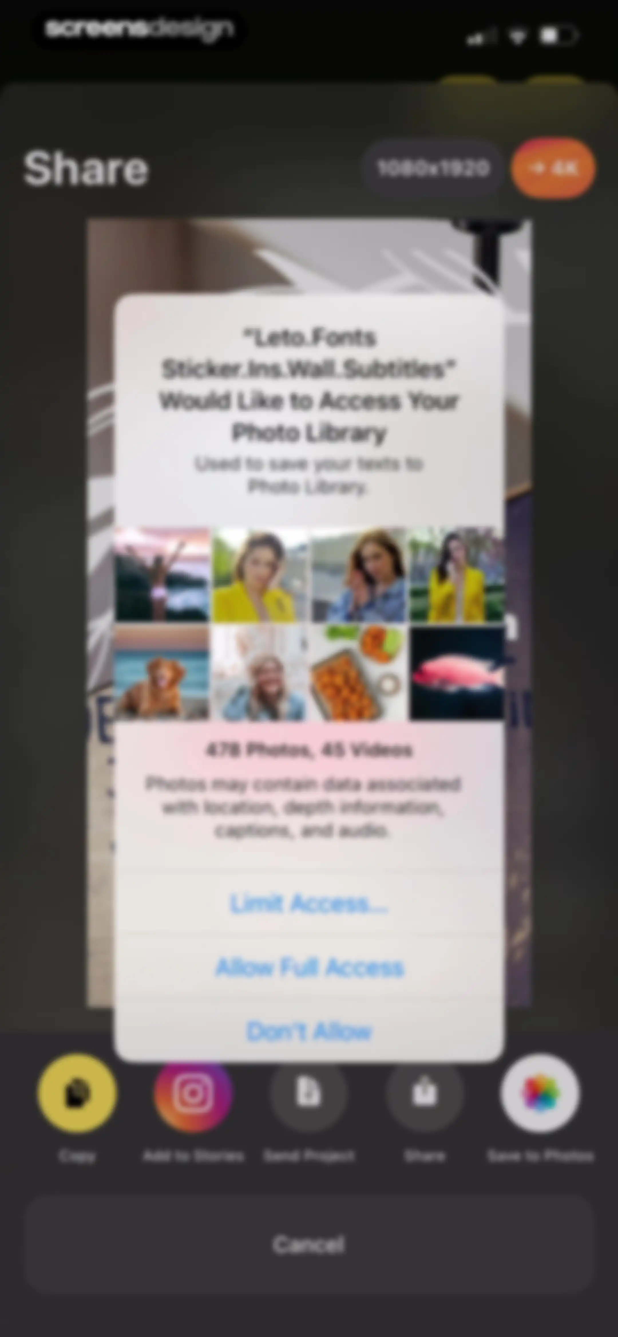 Leto: Font for Instagram Story screen 107