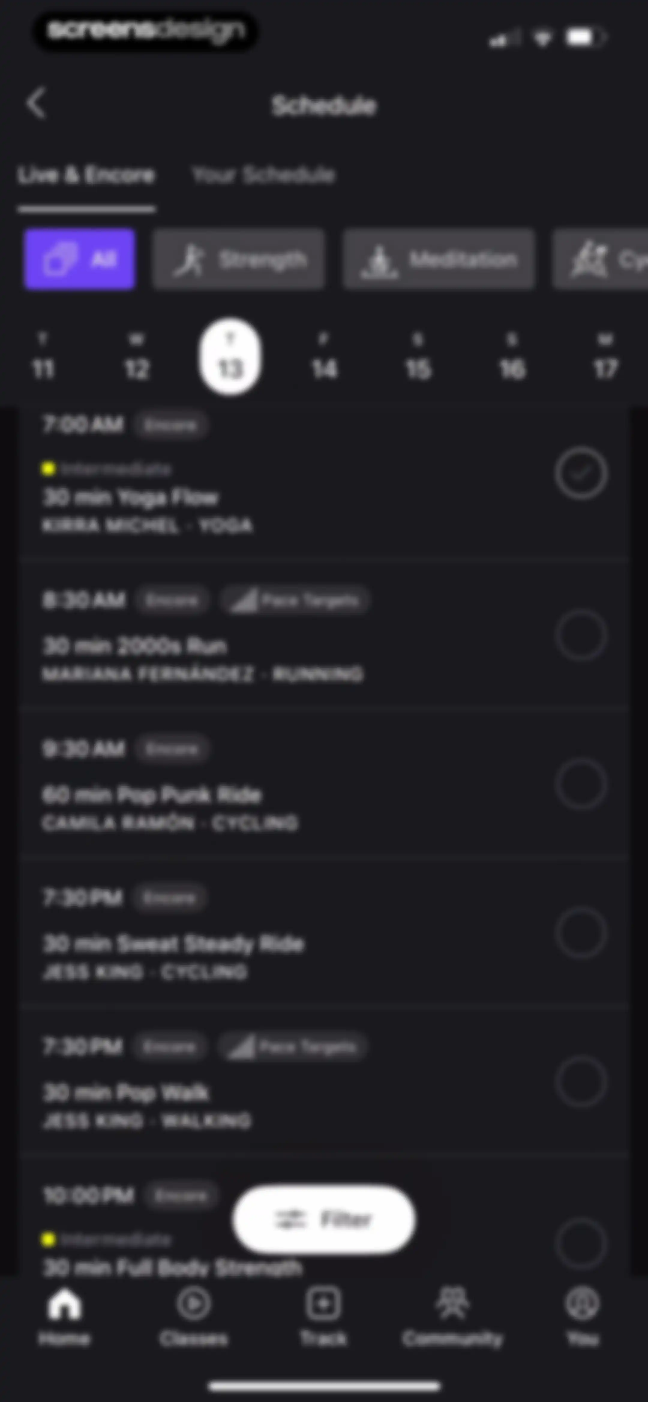 Peloton: Fitness & Workouts screen 115