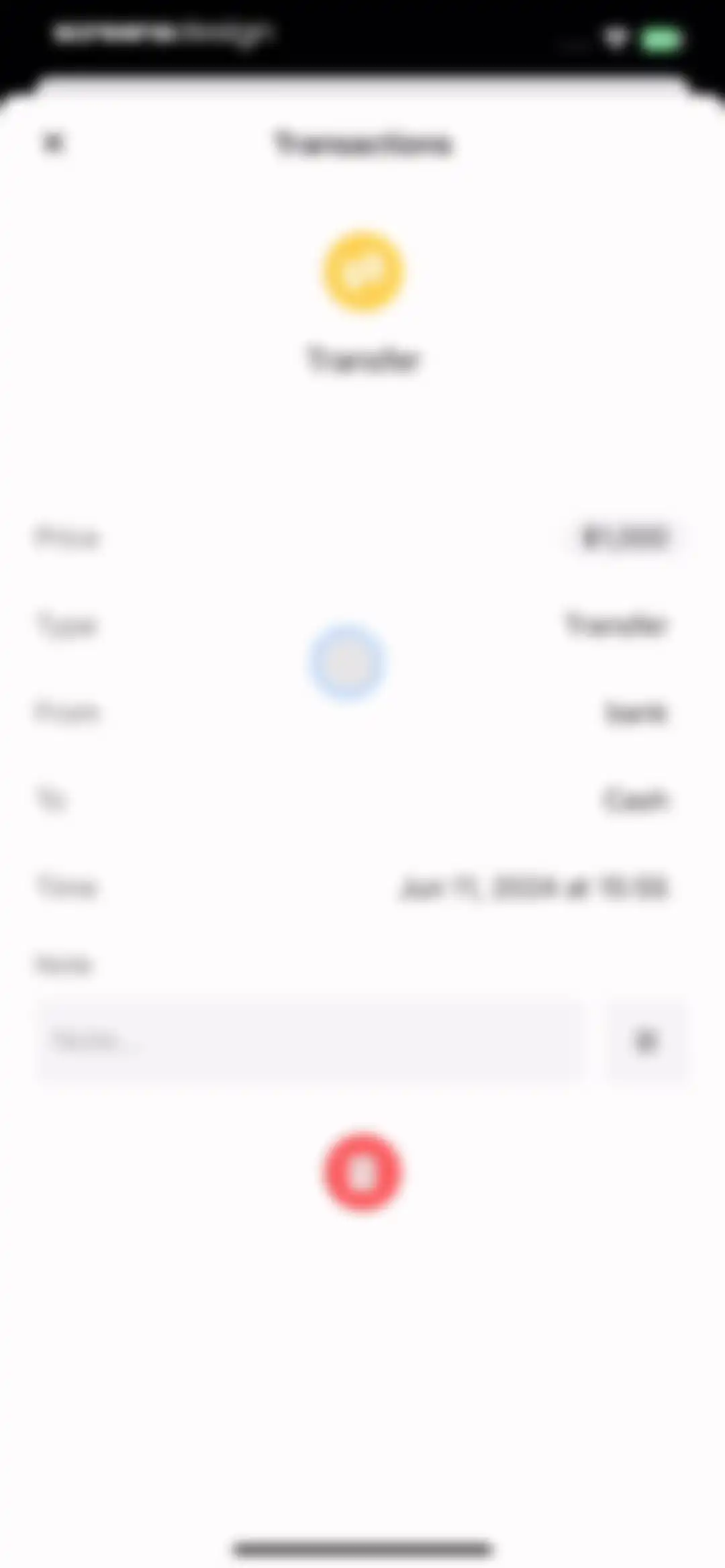 Budget app - spending tracker screen 68