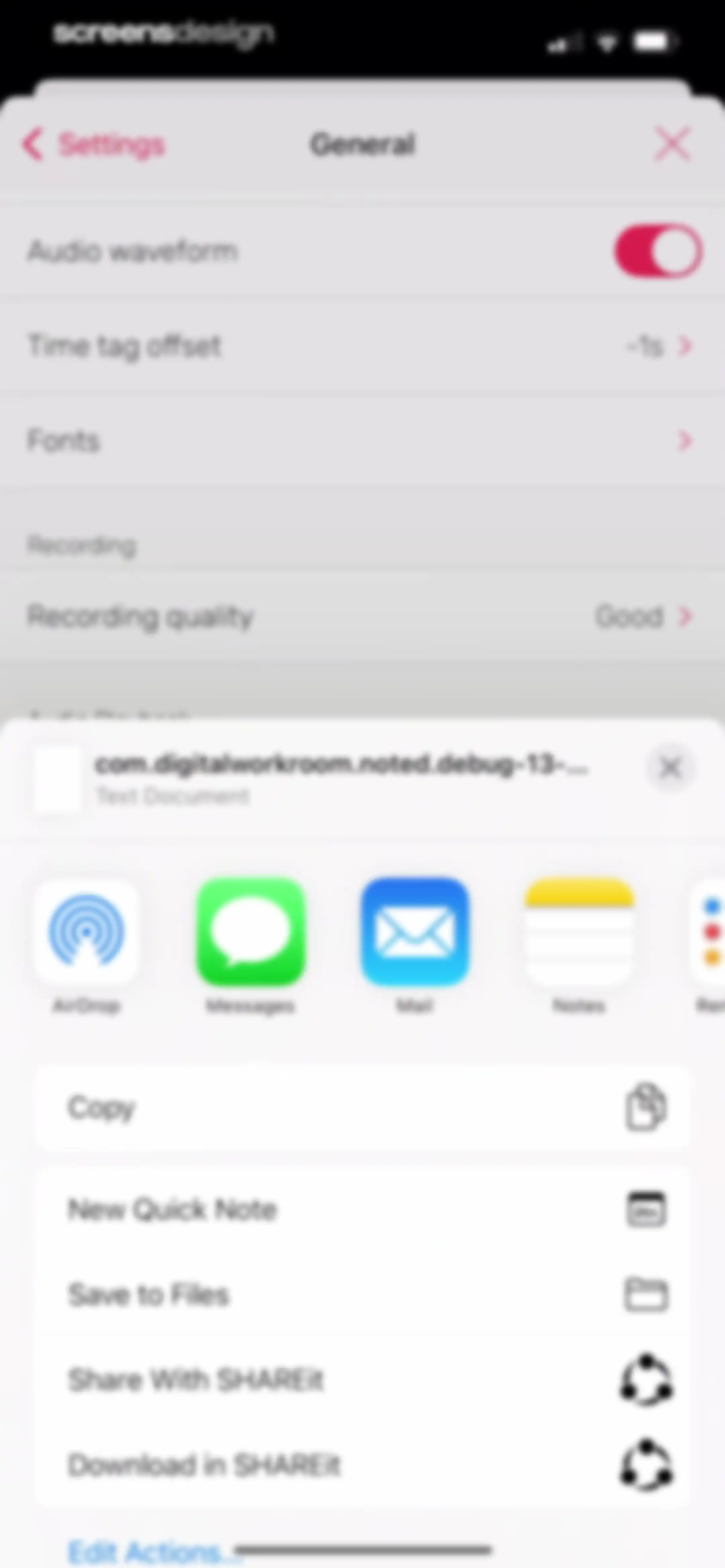Noted: Record & AI Transcribe screen 112