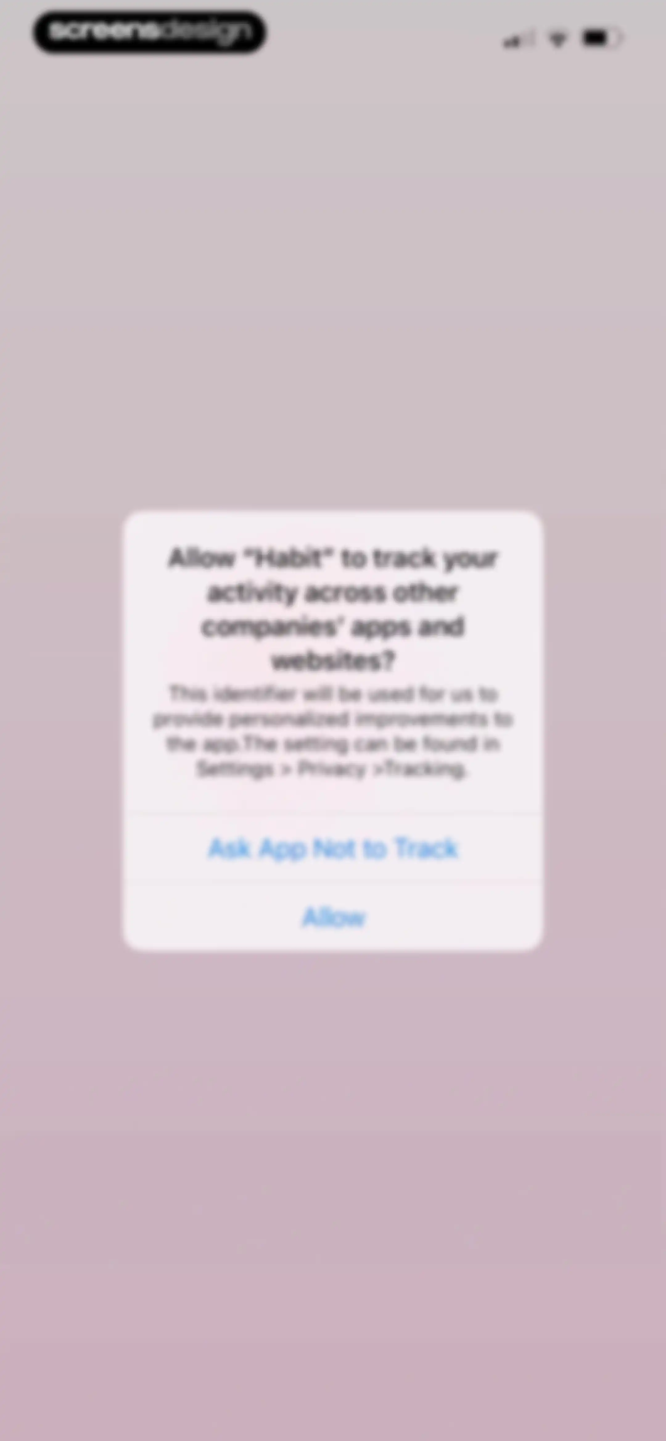 Habit Tracker screen 1