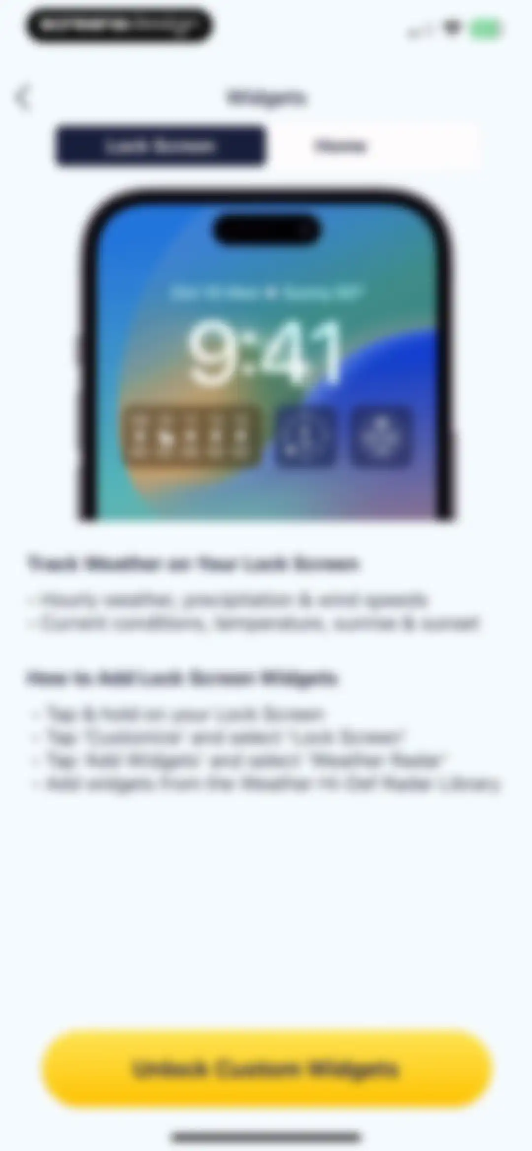 Weather Hi-Def Radar Forecast screen 46