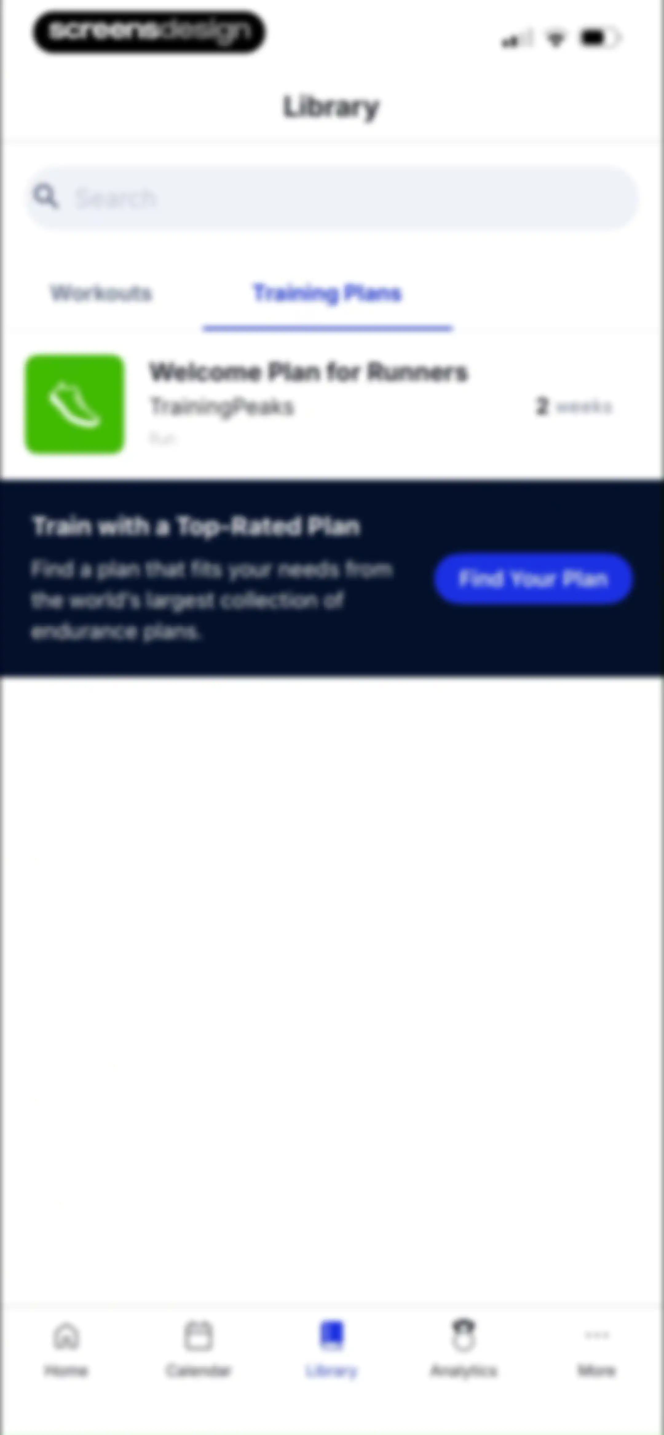 TrainingPeaks: Plan Train Lift screen 98
