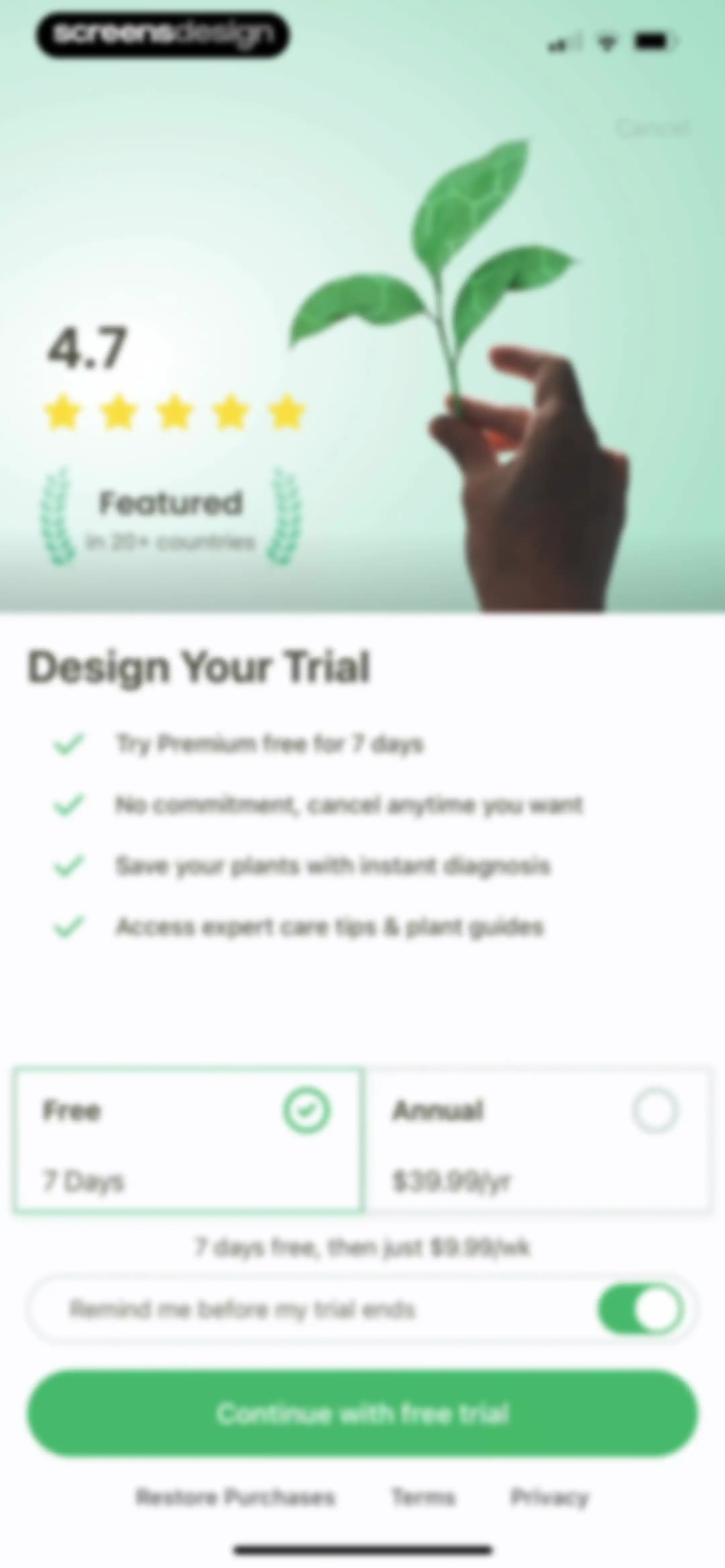 Plant Identifier: Plantiary screen 14