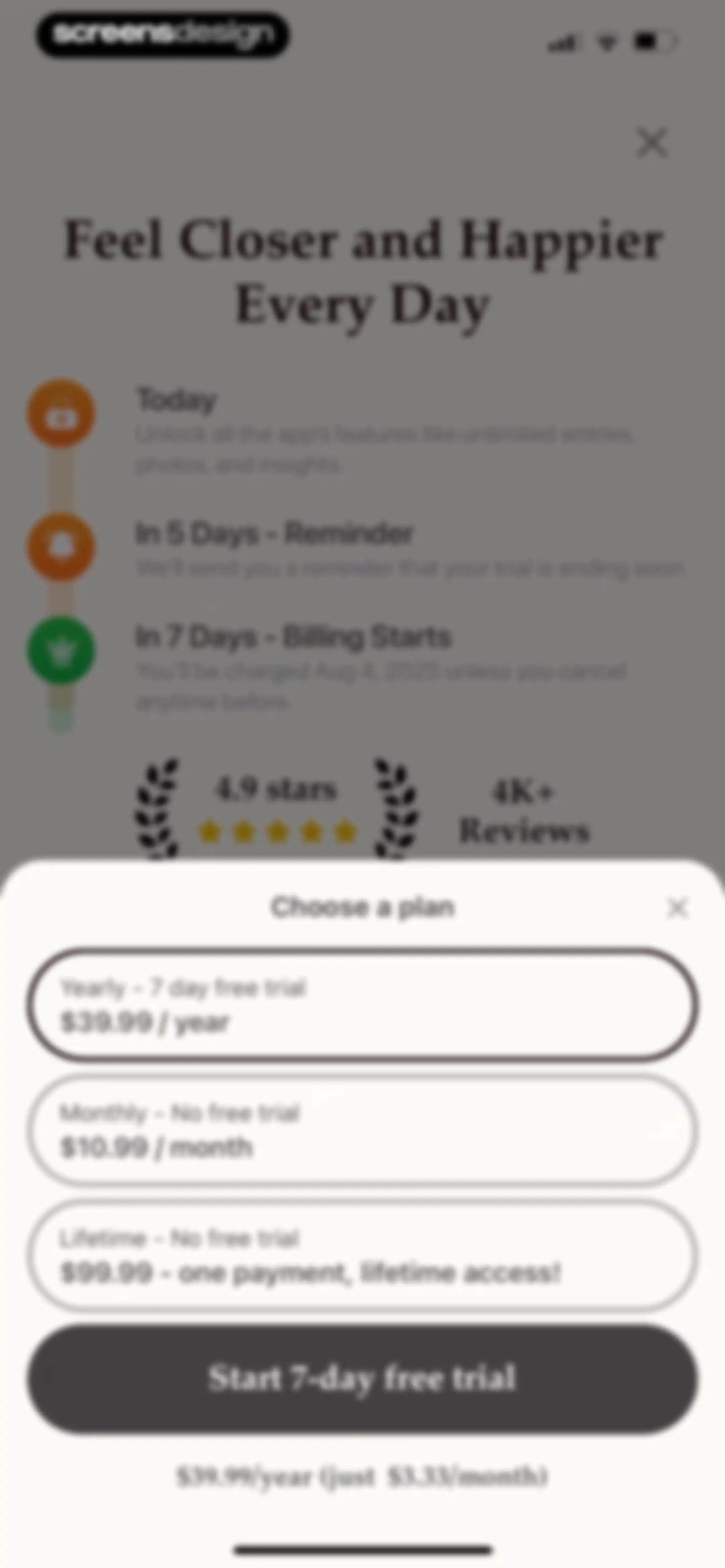 Gratitude Plus – Journal screen 31
