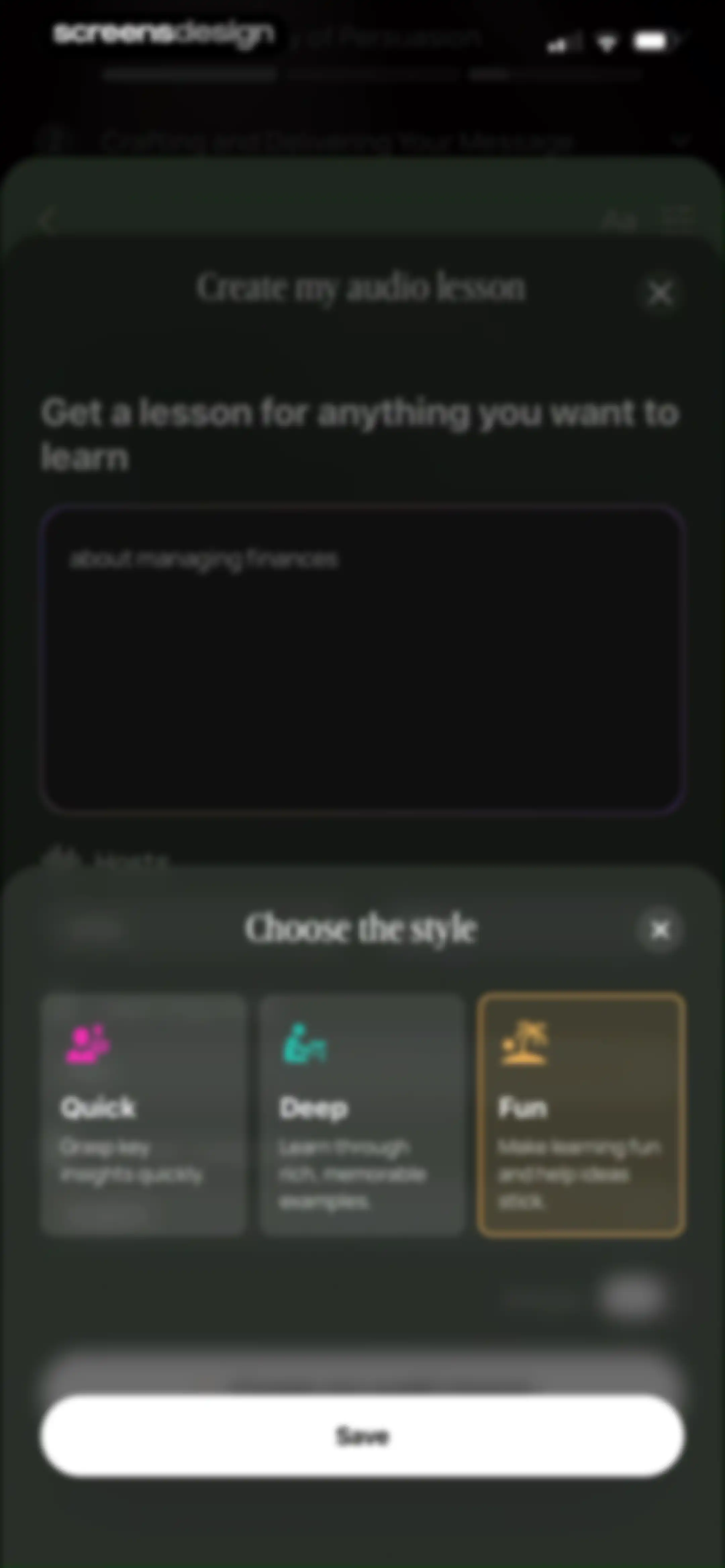 BeFreed: Personalized Learning screen 87