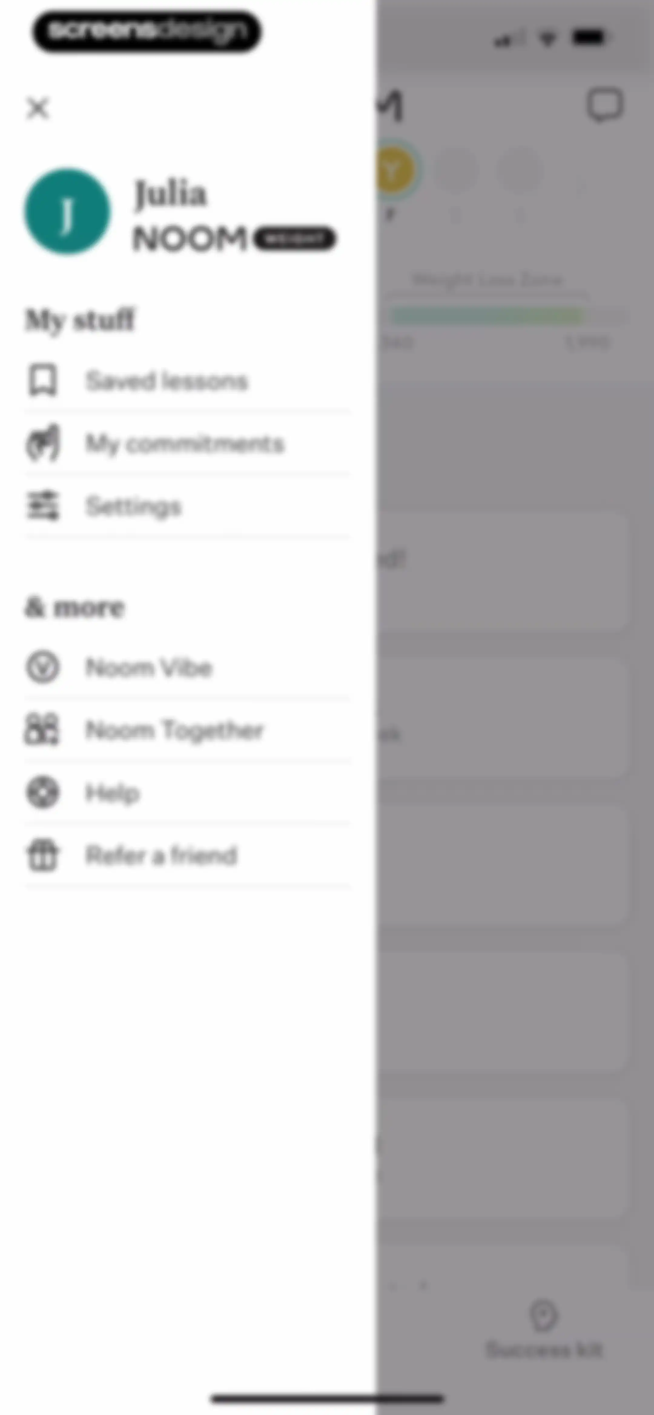 Noom Weight Loss, Food Tracker screen 310
