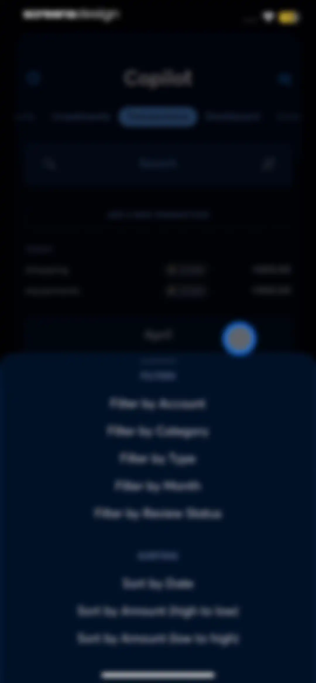 Copilot: Track & Budget Money screen 54