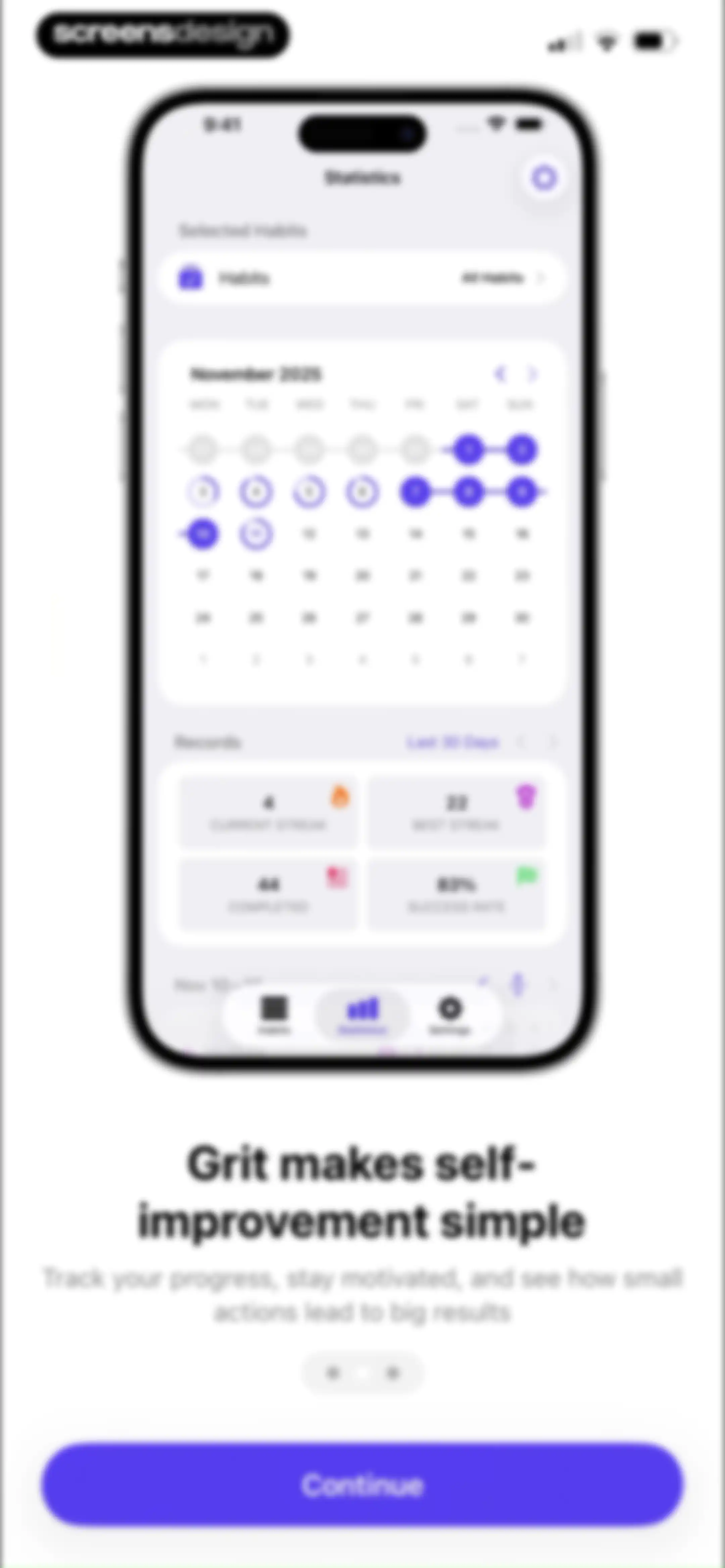 Grit: Daily Habit Tracker screen 4