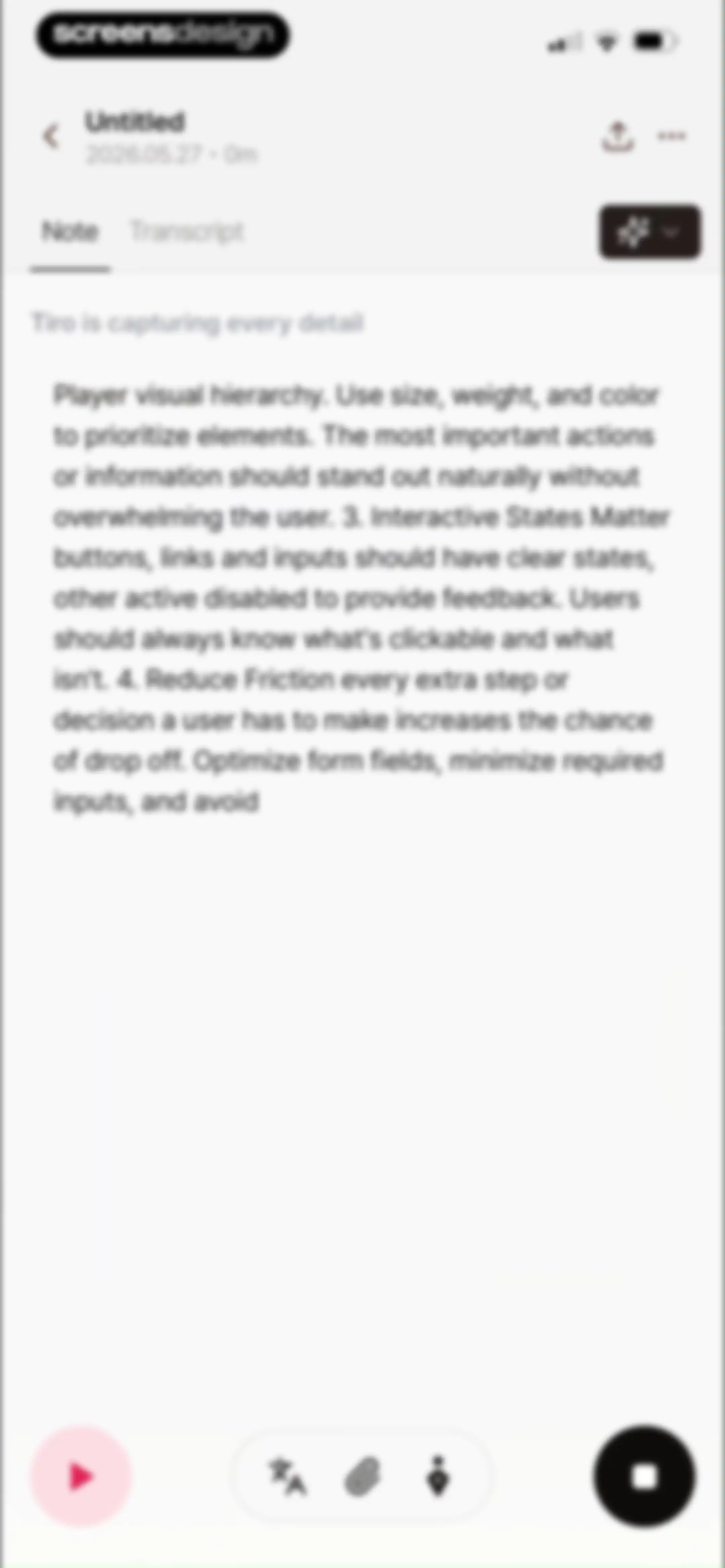 Tiro - AI Meeting Notes screen 25