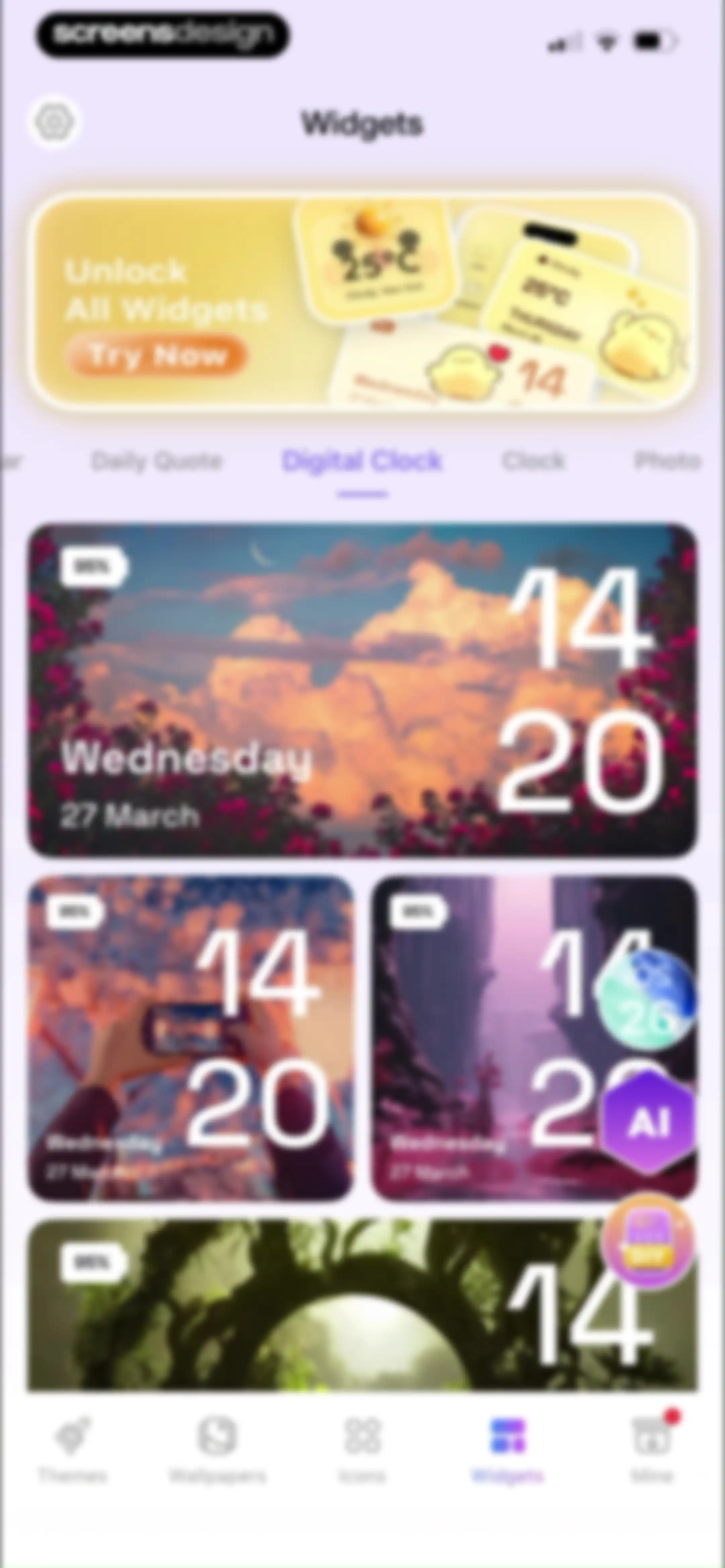 Themie: Wallpapers & Theme screen 90