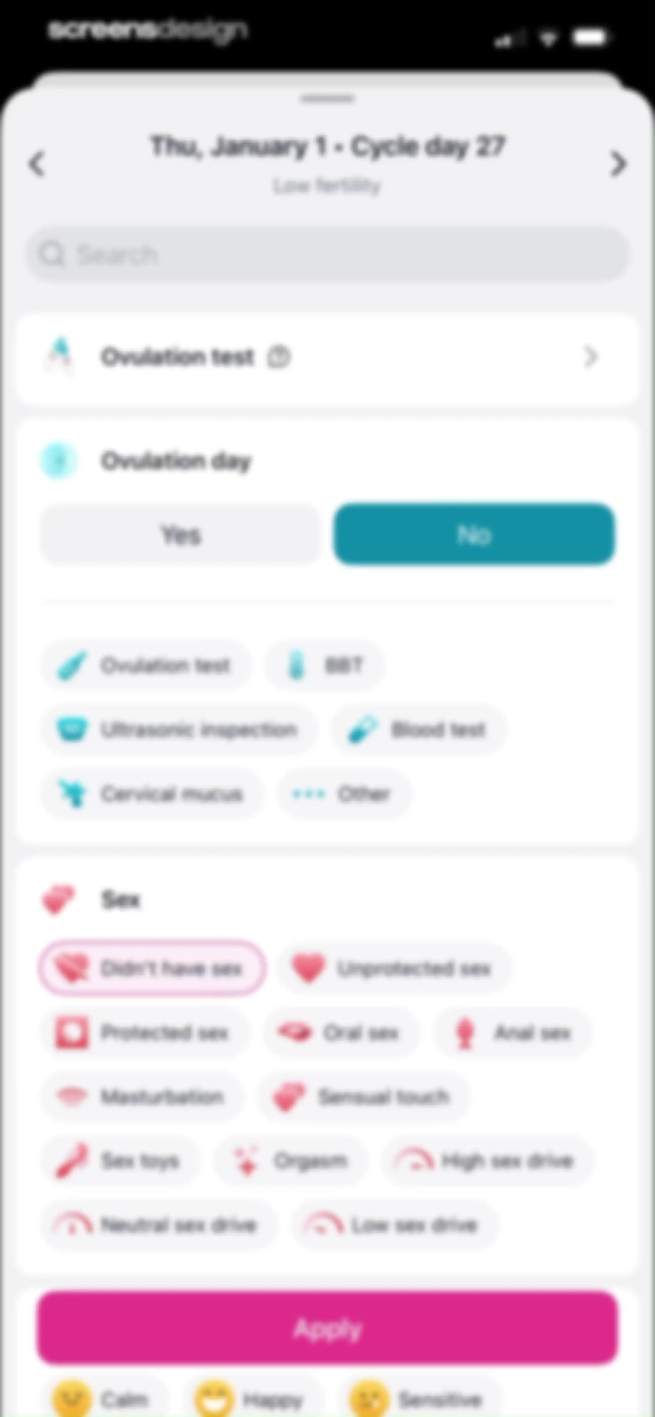 Pregmate Ovulation Tracker screen 96