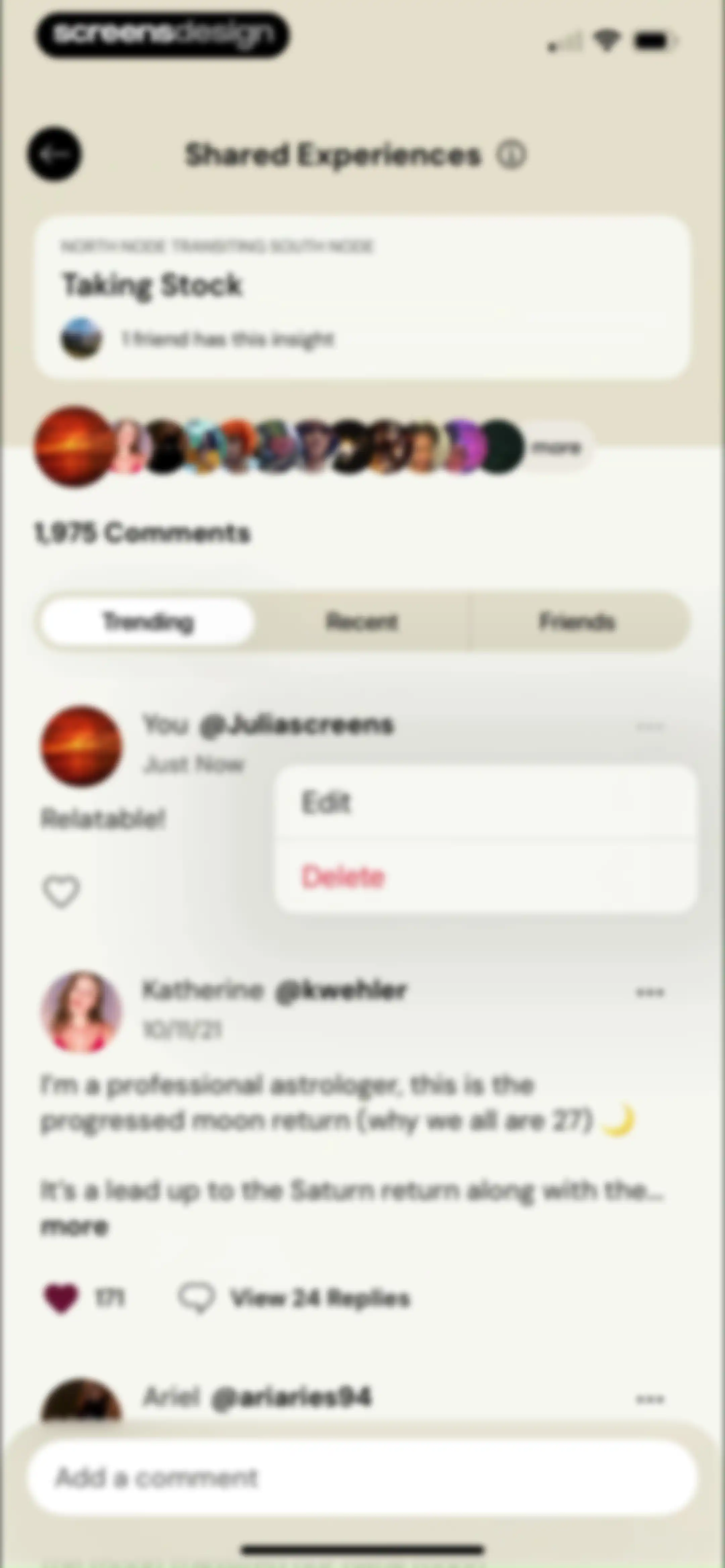 The Pattern: Astrology screen 47