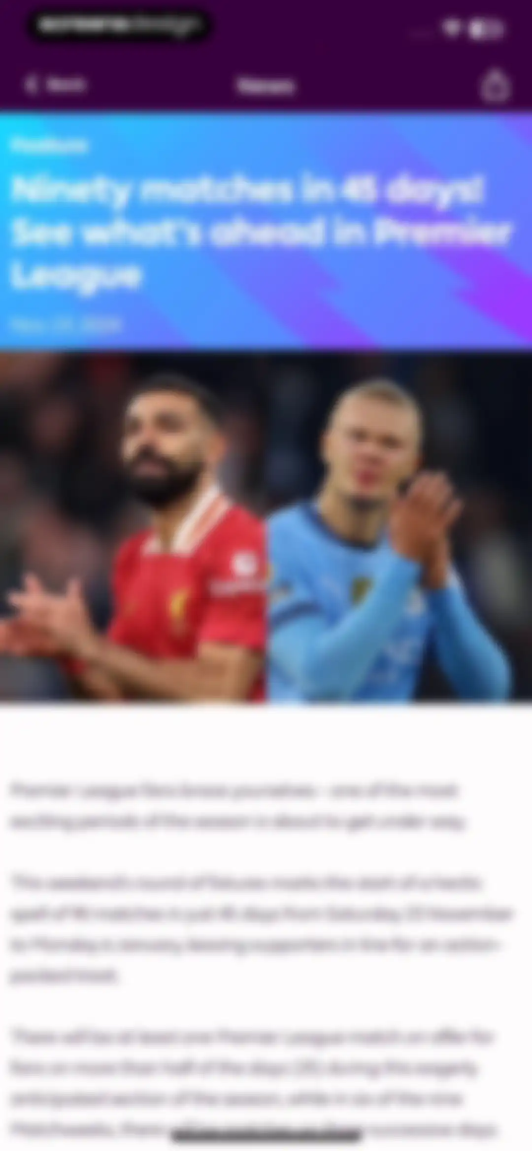 Premier League - Scores, News screen 41