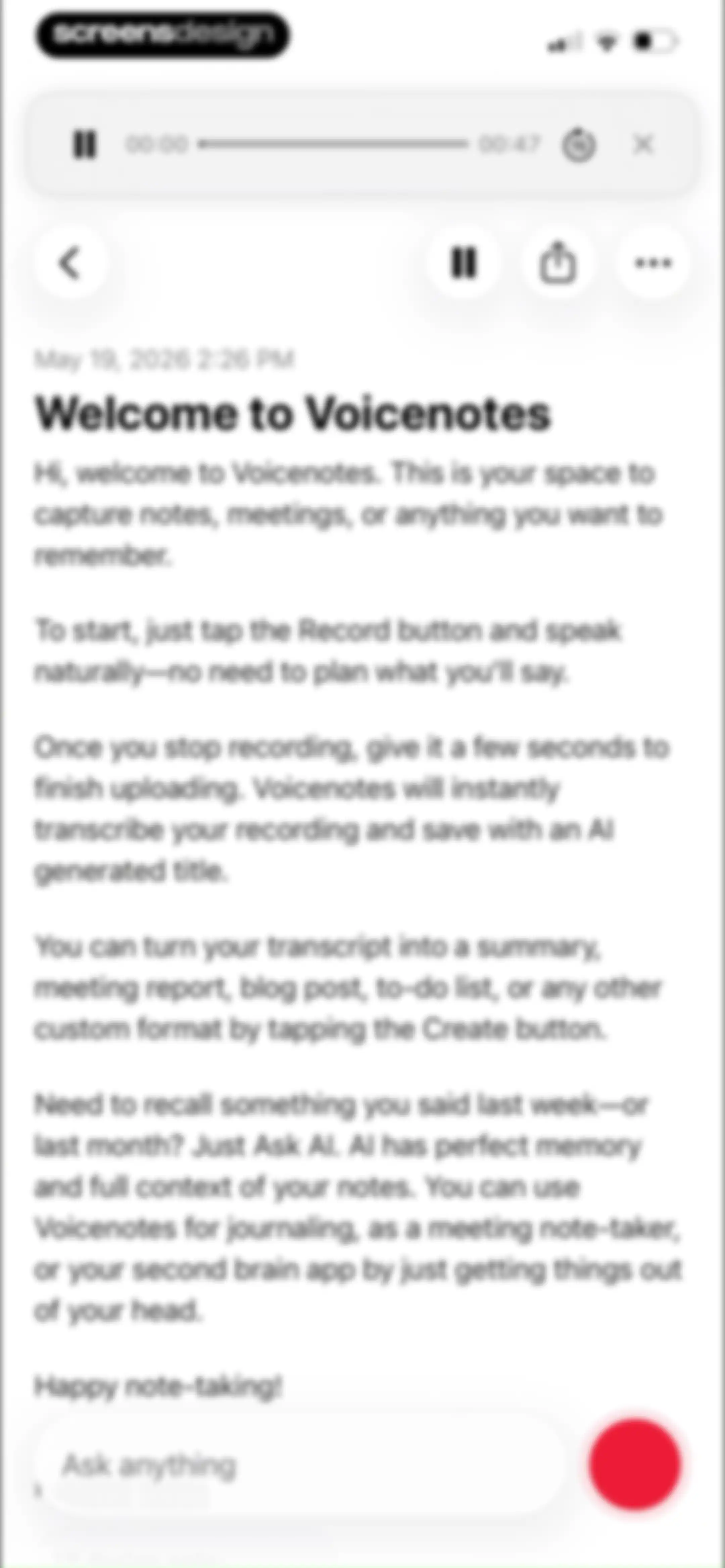 Voicenotes AI Notes & Meetings screen 31