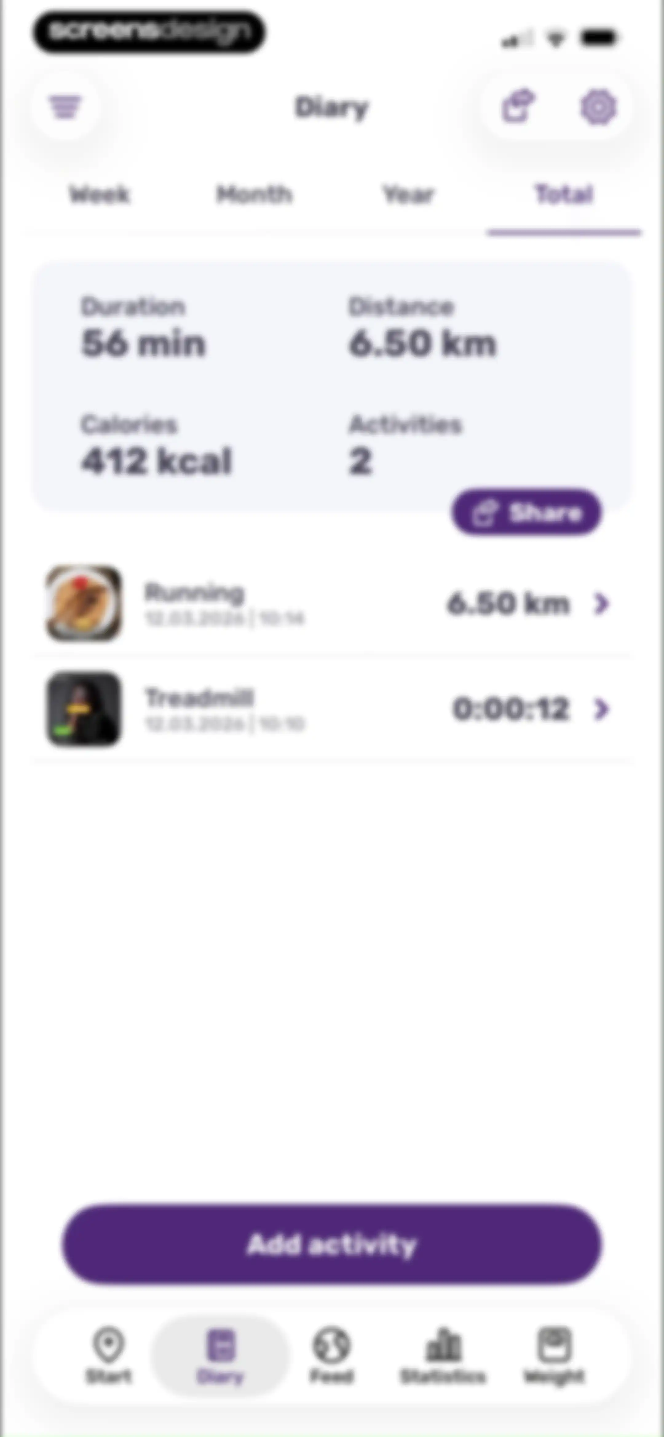 Running Tracker App – FITAPP screen 97