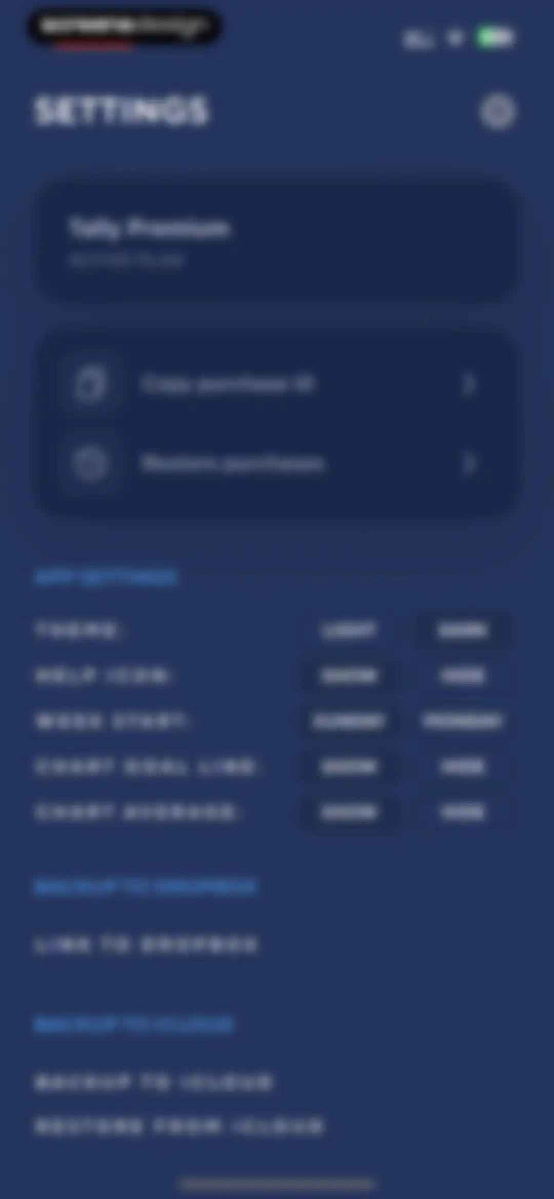 Tally: The Anything Tracker screen 58
