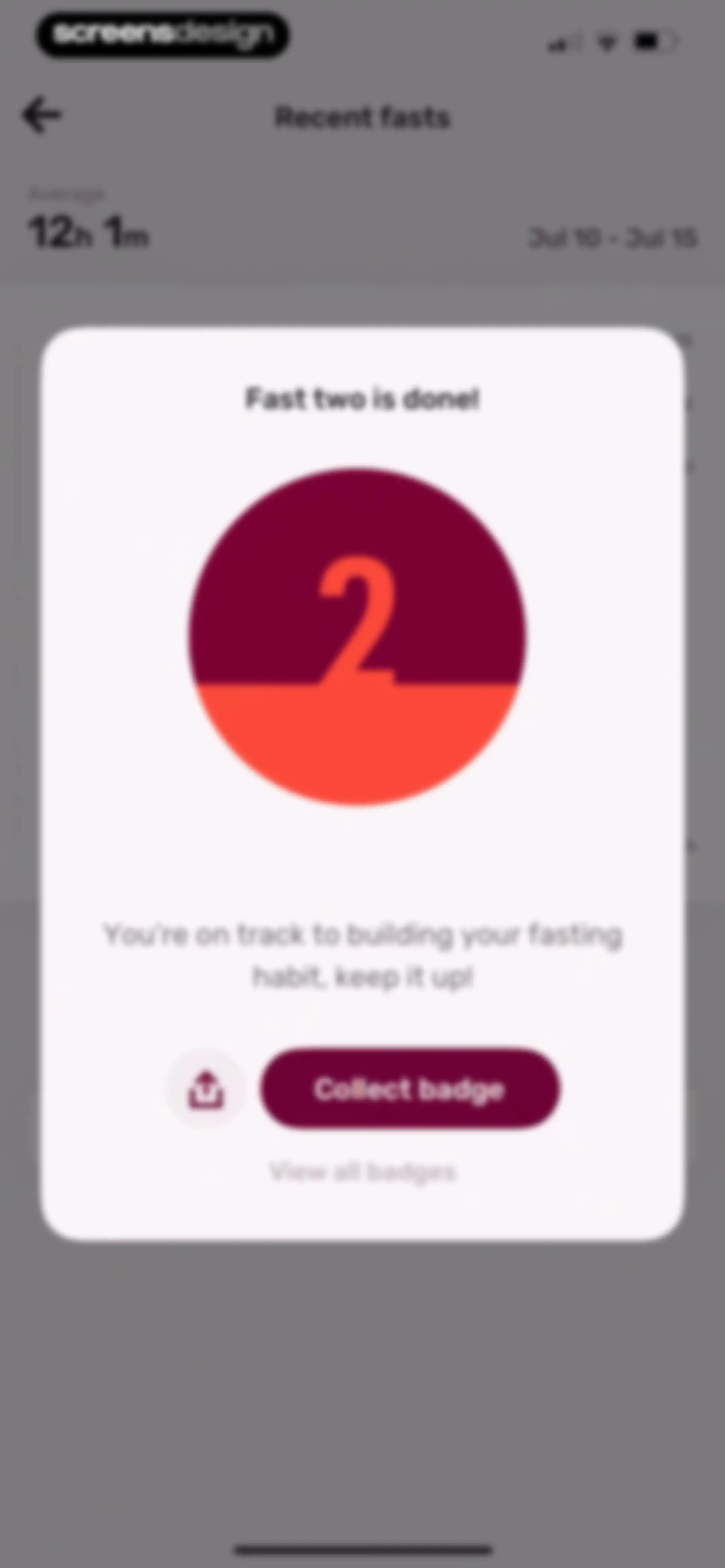 Zero: Fasting & Food Tracker screen 135