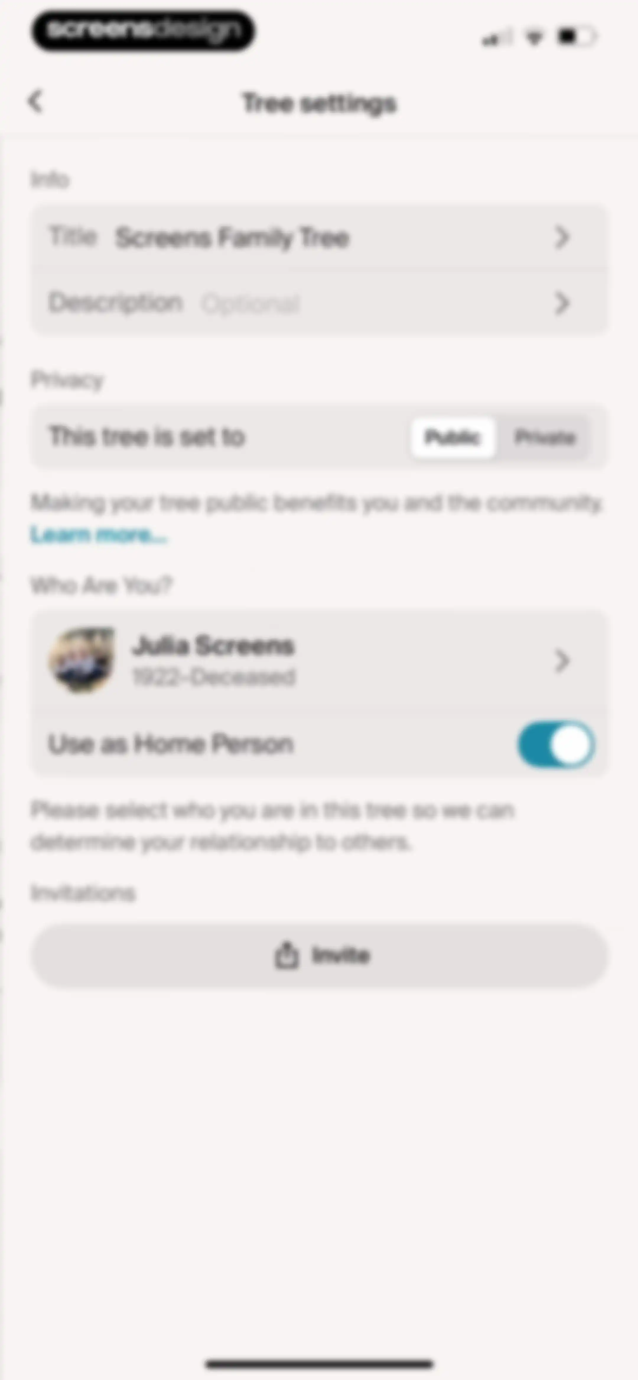 Ancestry: Family History & DNA screen 290