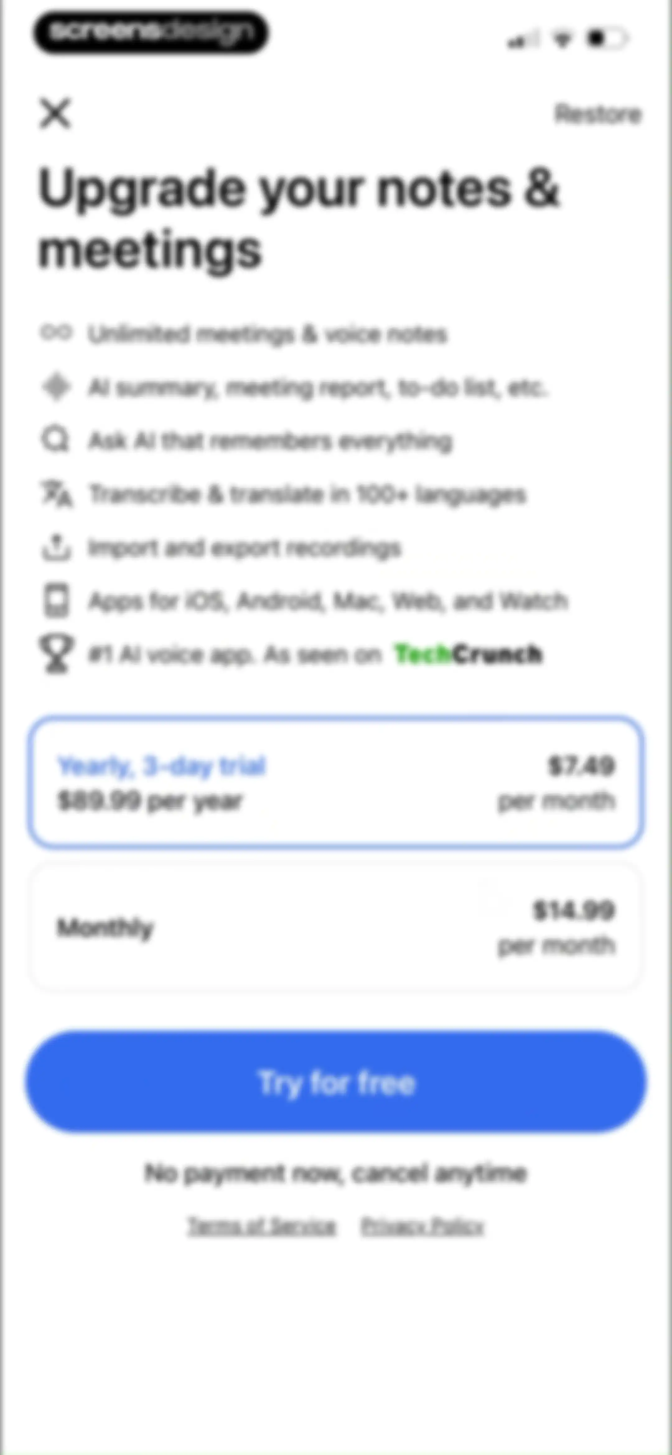 Voicenotes AI Notes & Meetings screen 16